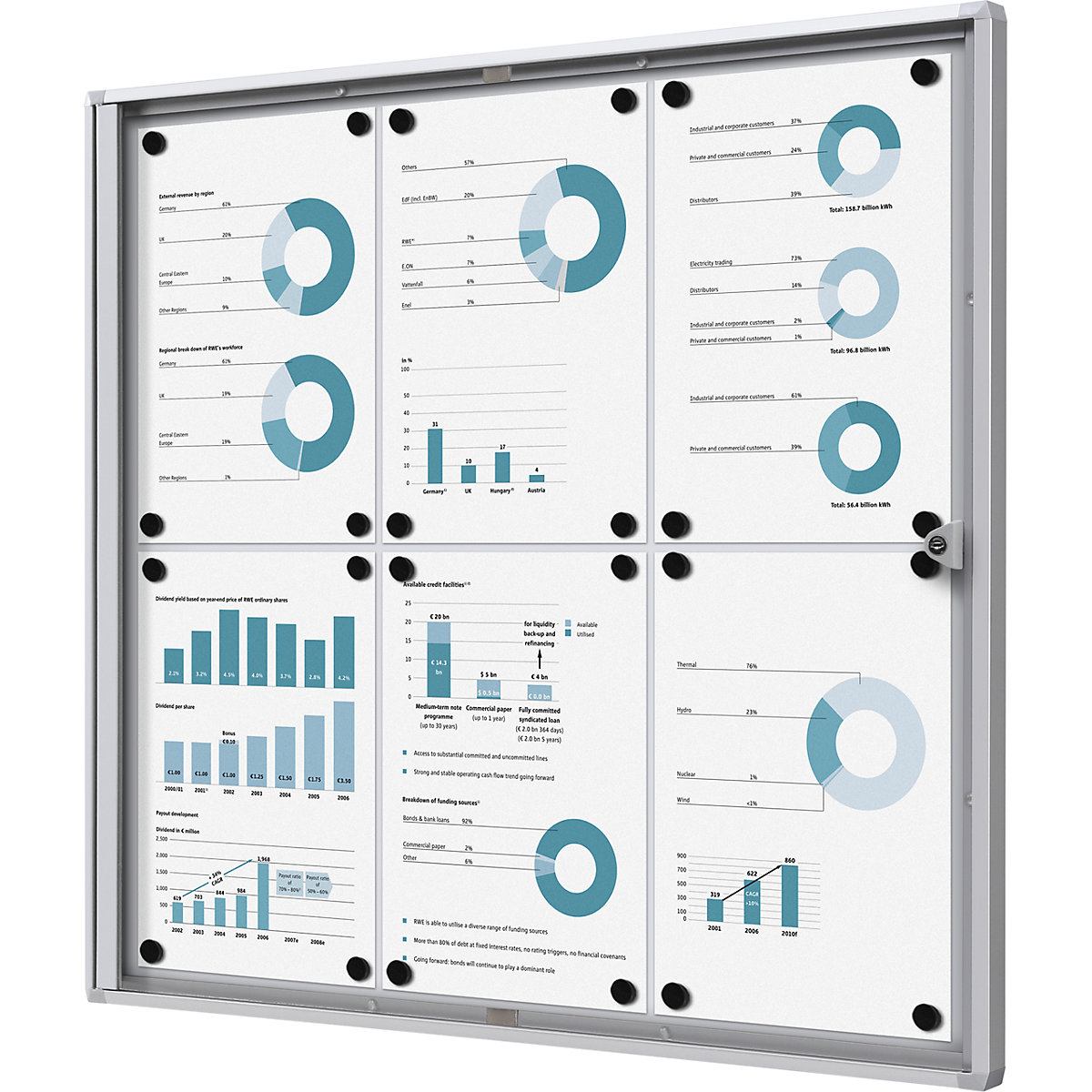 Vitrine d'affichage pour l'intérieur – eurokraft basic (Illustration du produit 9)-8