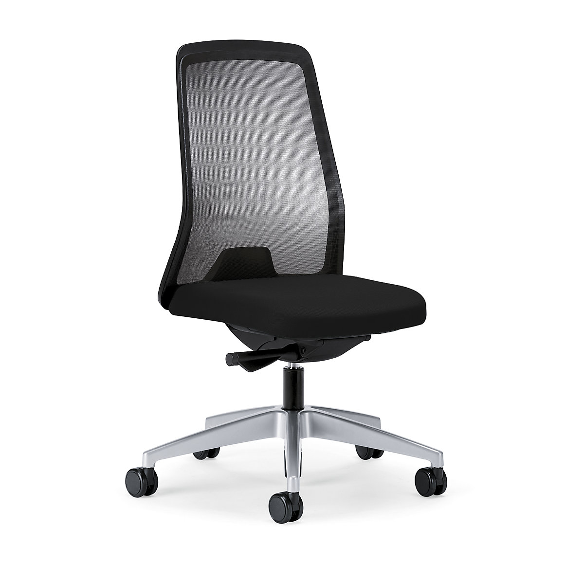 Siège de bureau pivotant EVERY à dossier résille noir - interstuhl