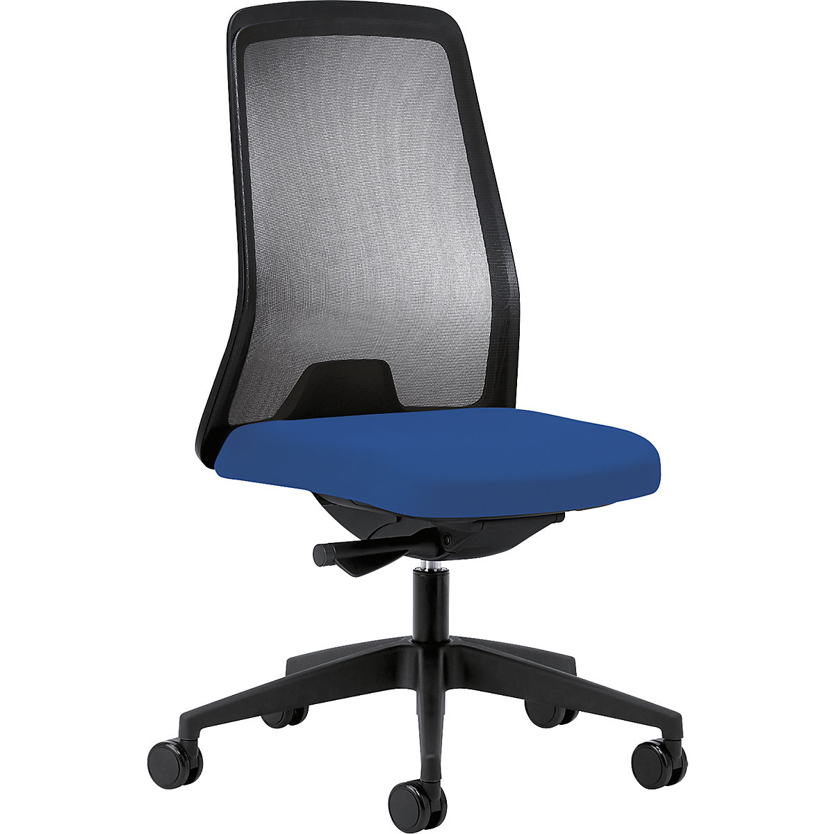 Siège de bureau pivotant EVERY à dossier résille noir – interstuhl