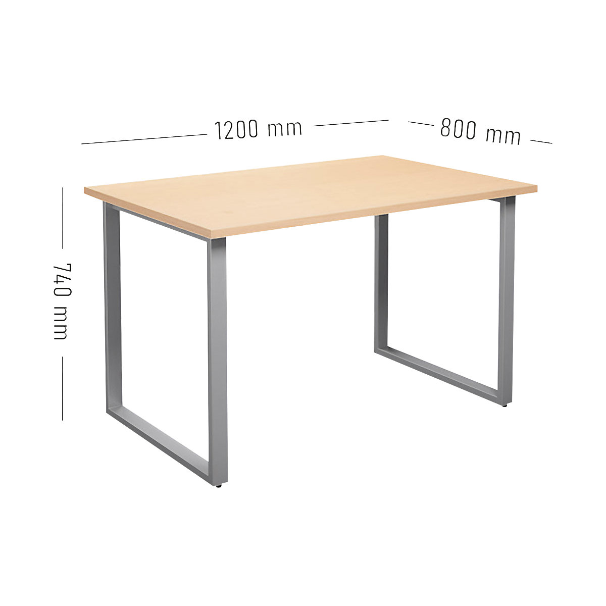 Table polyvalente DUO-O, à plateau droit (Illustration du produit 2)-1
