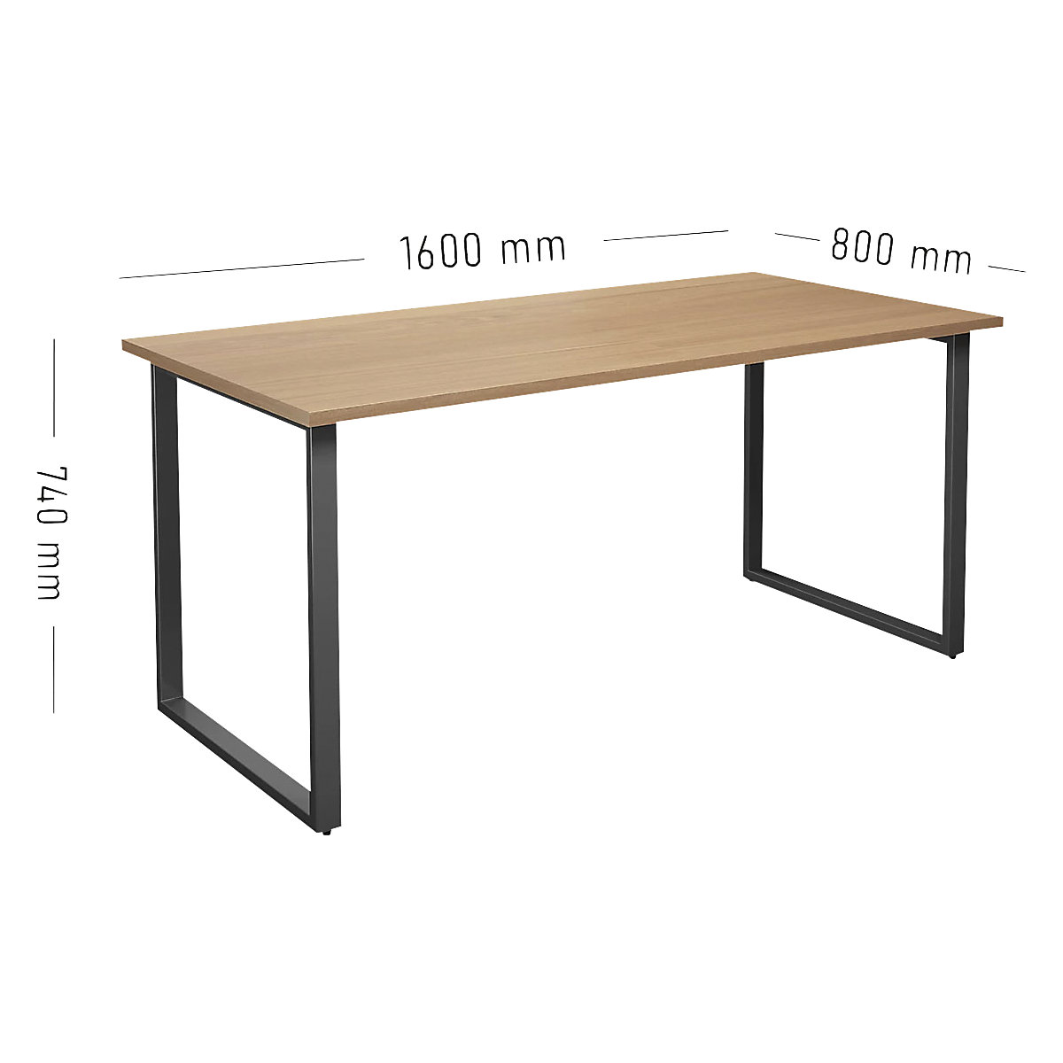 Table polyvalente DUO-O, à plateau droit (Illustration du produit 2)-1