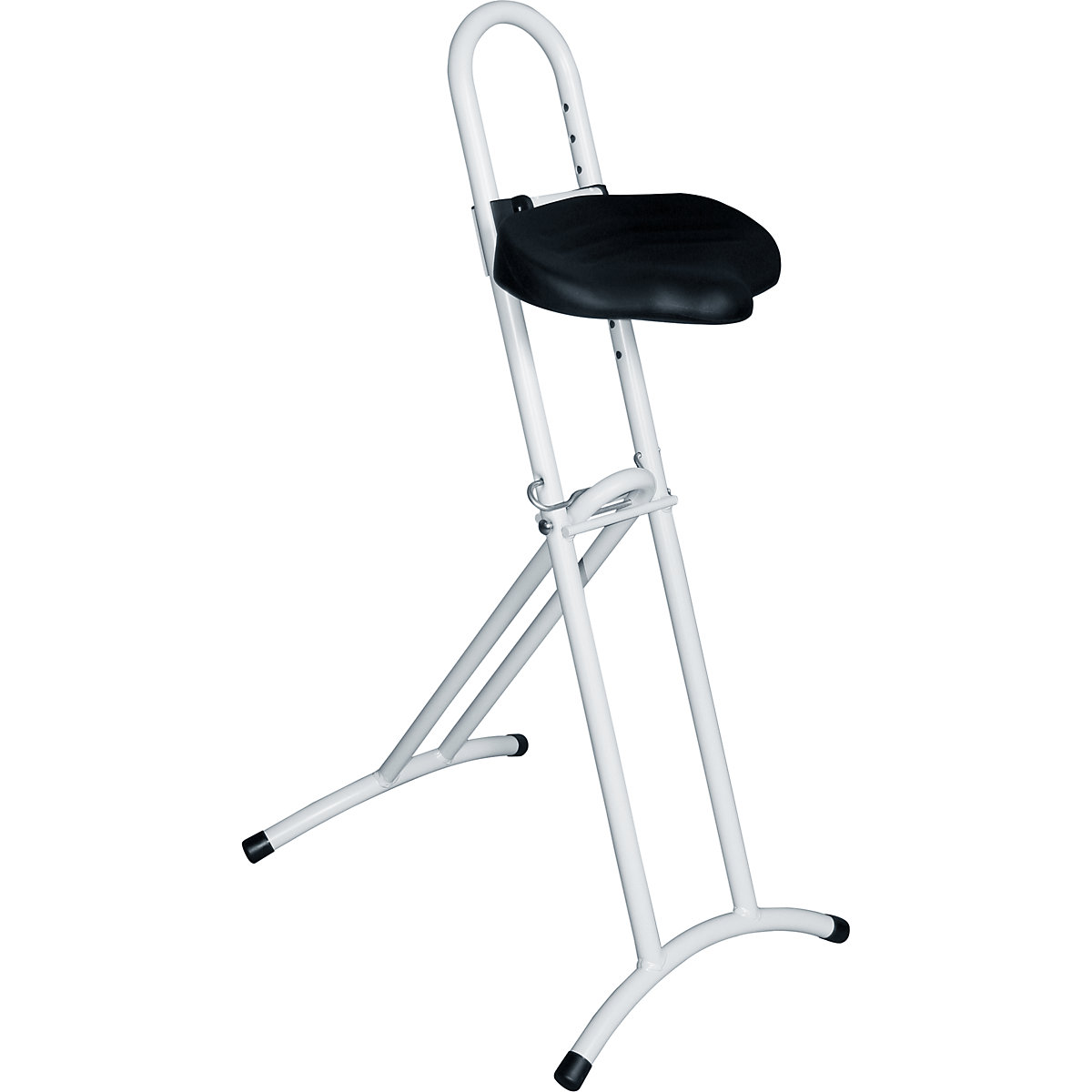 Apoio de pé com assento giratório, amplitude de regulação em altura 610 – 860 mm, cinzento claro-0