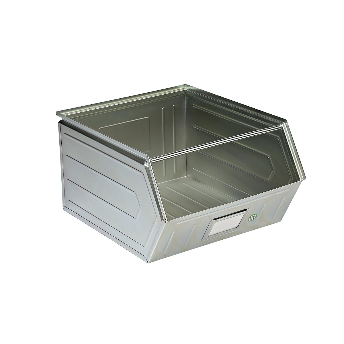 Caixa de armazenagem à vista em chapa de aço, CxLxA 544 x 460 x 300 mm, com barra de transporte, galvanizado-0
