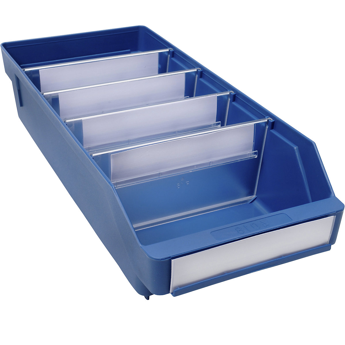 Caixa para estante em polipropileno muito resistente – STEMO, azul, CxLxA 400 x 180 x 95 mm, UE 20 unid.-0
