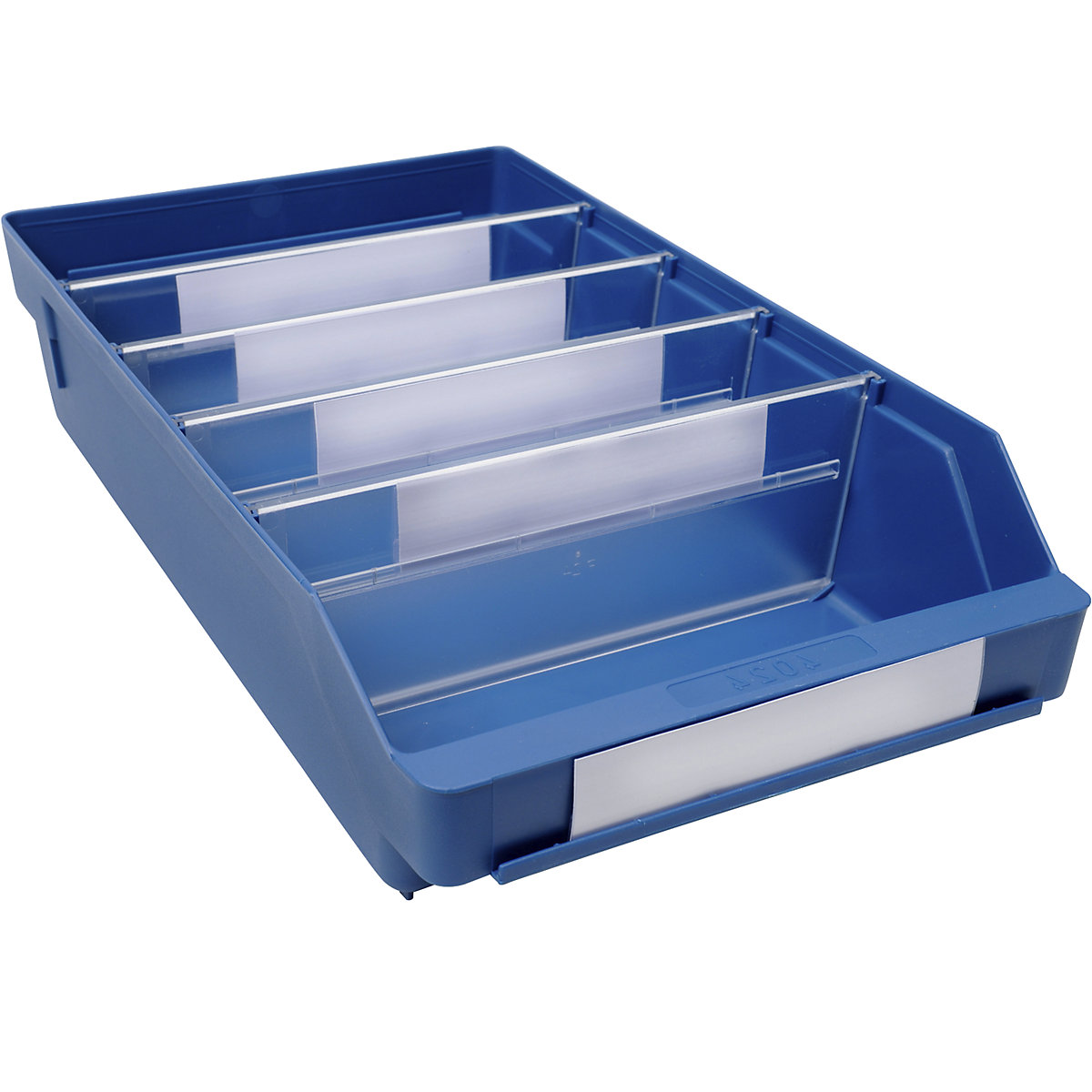 Caixa para estante em polipropileno muito resistente – STEMO, azul, CxLxA 400 x 240 x 95 mm, UE 15 unid.-0