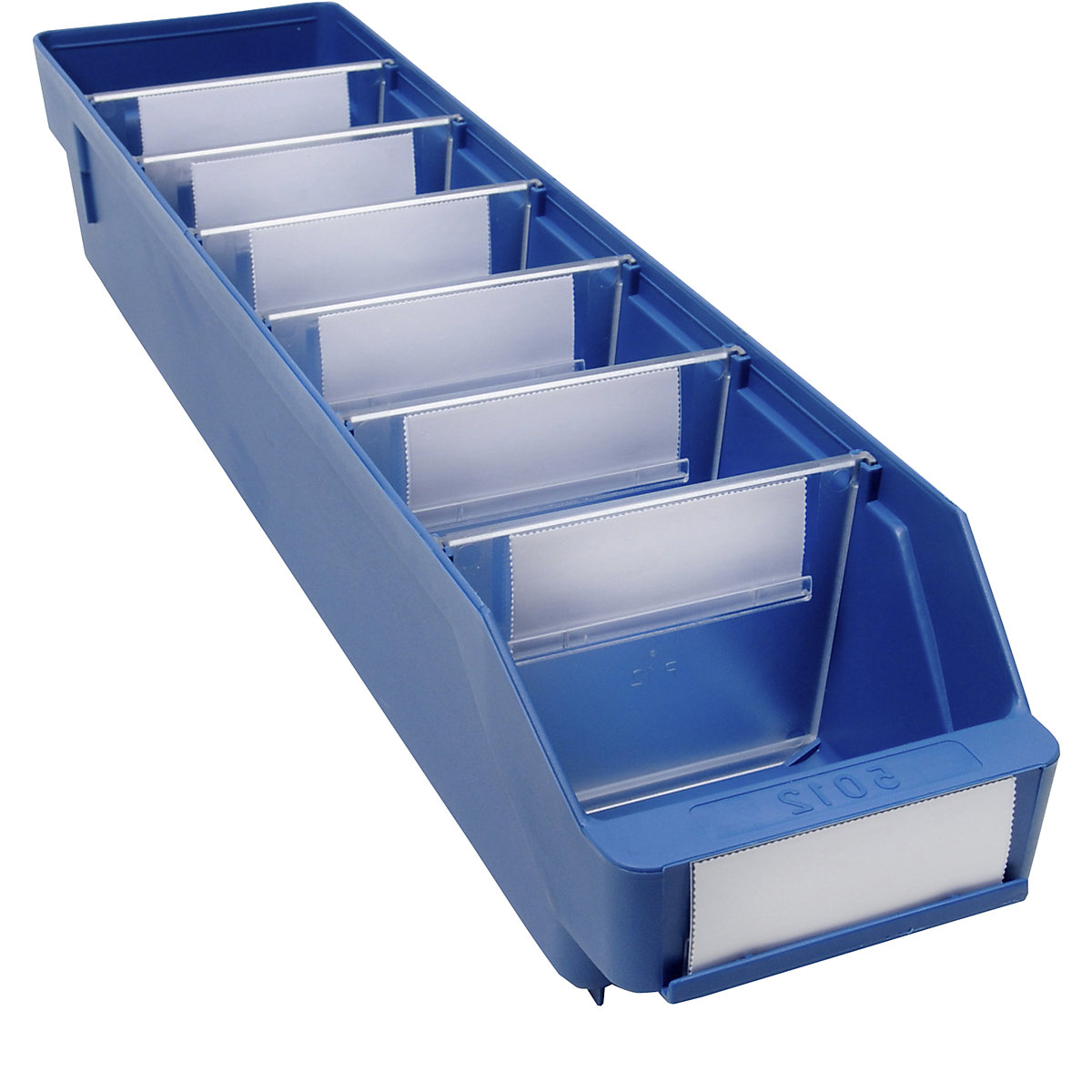 Caixa para estante em polipropileno muito resistente – STEMO, azul, CxLxA 500 x 118 x 95 mm, UE 30 unid.-0
