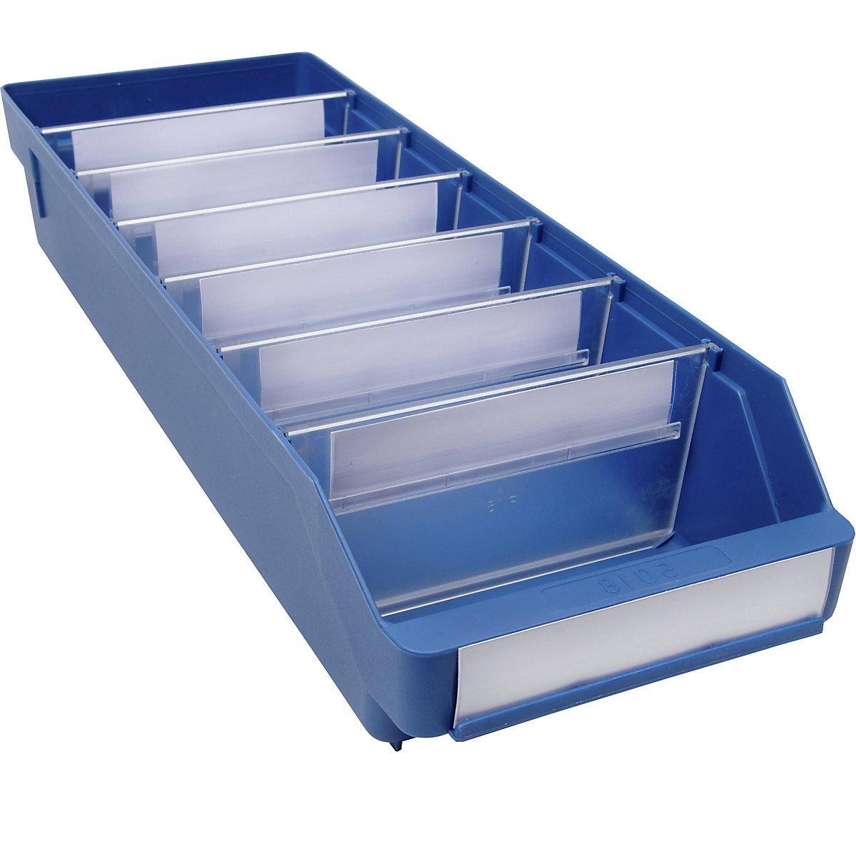 Caixa para estante em polipropileno muito resistente – STEMO, azul, CxLxA 500 x 180 x 95 mm, UE 20 unid.-0