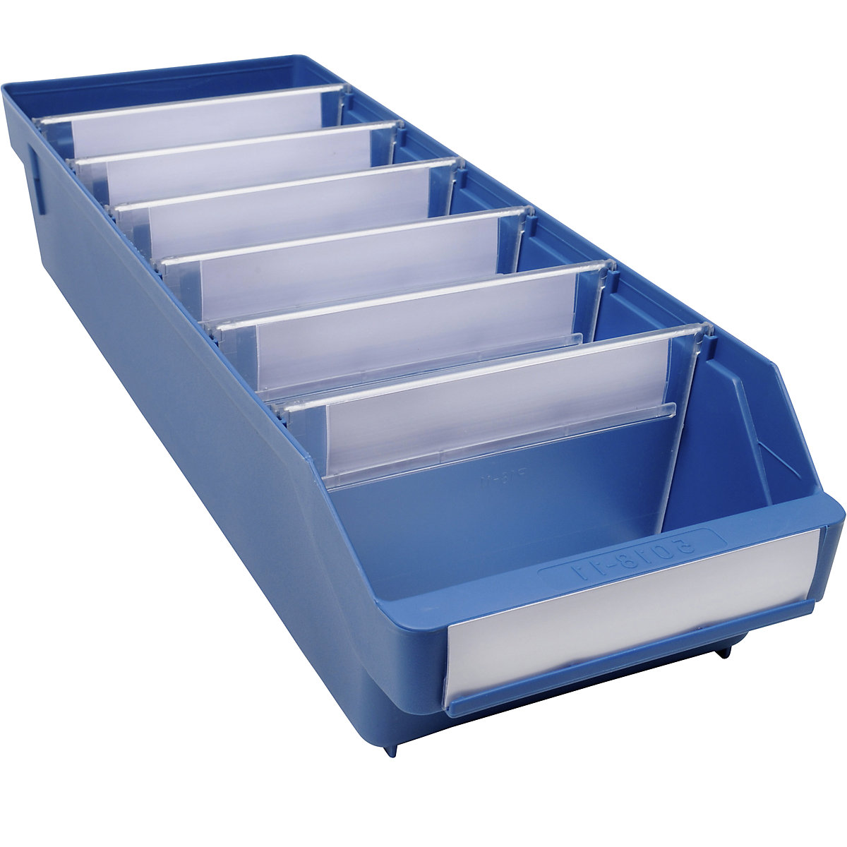 Caixa para estante em polipropileno muito resistente – STEMO, azul, CxLxA 500 x 180 x 110 mm, UE 20 unid.-0
