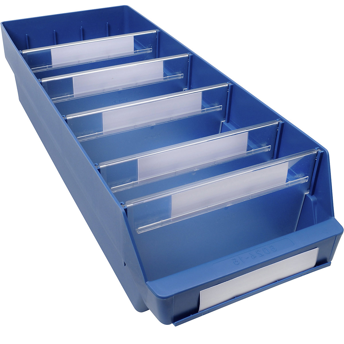 Caixa para estante em polipropileno muito resistente – STEMO, azul, CxLxA 600 x 240 x 150 mm, UE 10 unid.-0