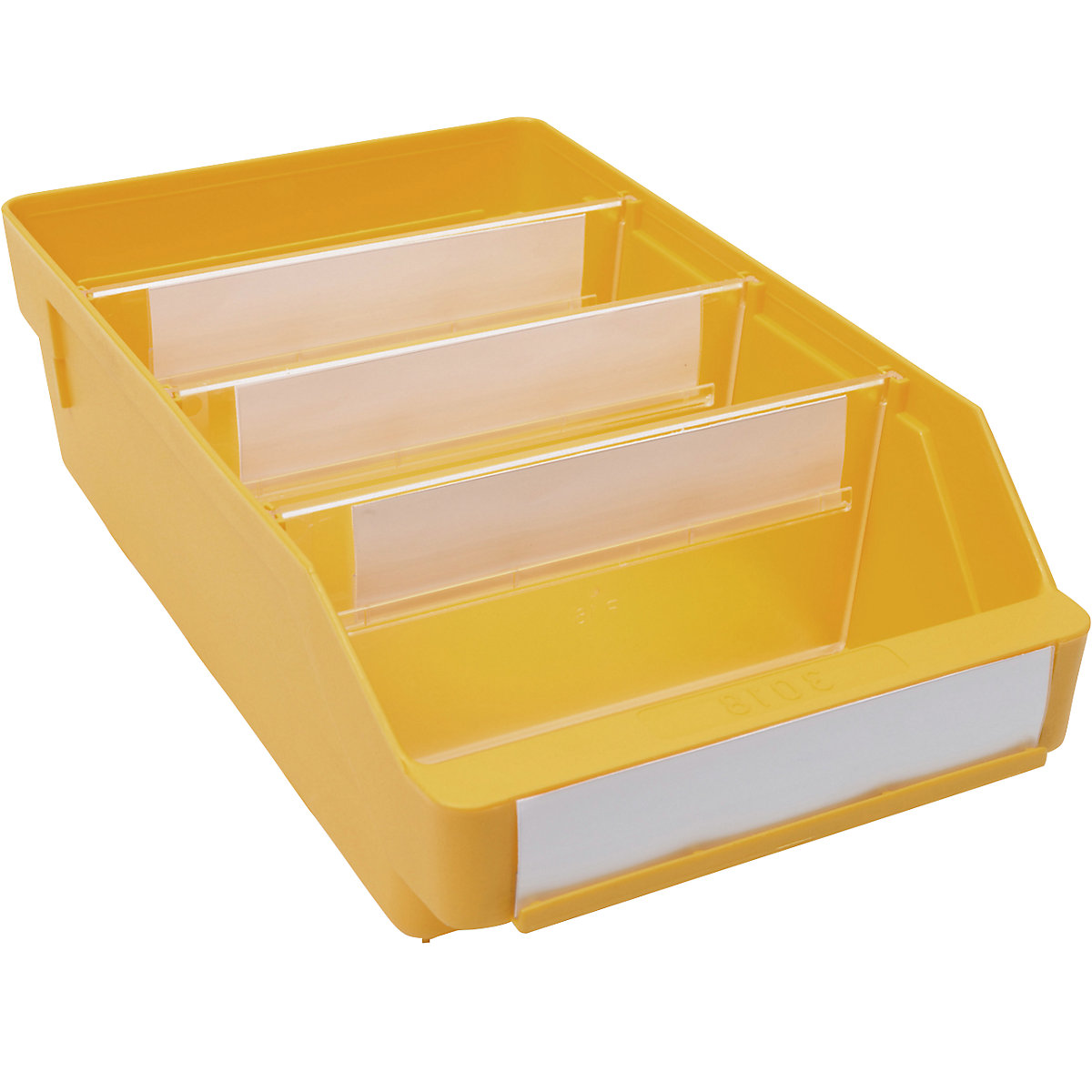 Caixa para estante em polipropileno muito resistente – STEMO, amarelo, CxLxA 300 x 180 x 95 mm, embalagem com 20 unidades-0
