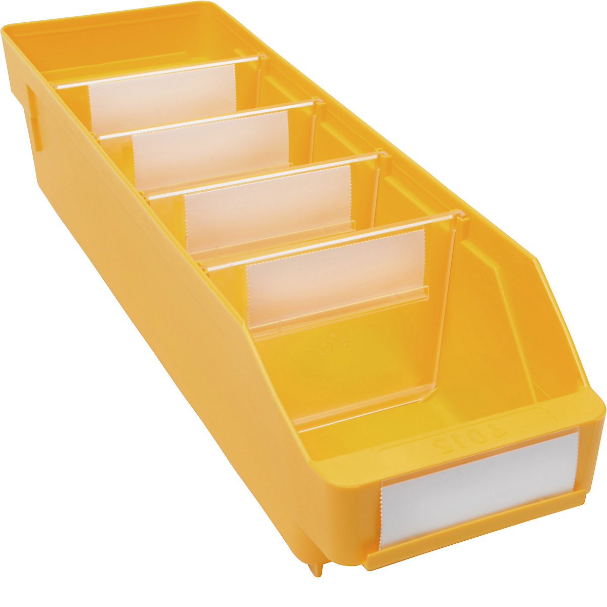 Caixa para estante em polipropileno muito resistente – STEMO, amarelo, CxLxA 400 x 118 x 95 mm, embalagem com 30 unidades-0