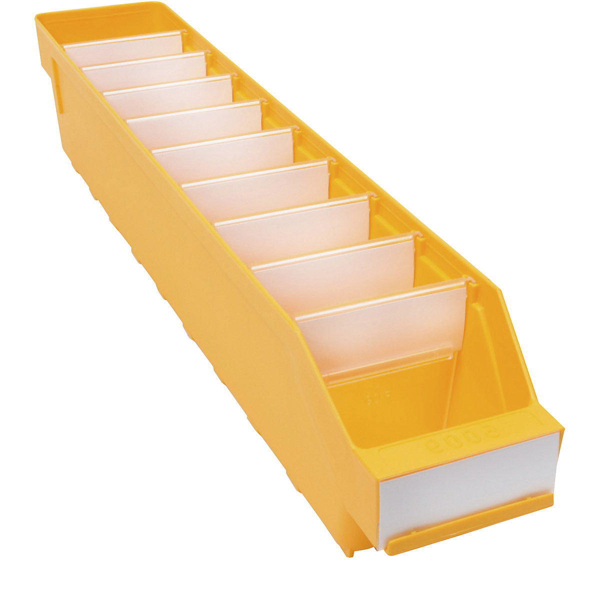 Caixa para estante em polipropileno muito resistente – STEMO, amarelo, CxLxA 500 x 90 x 95 mm, embalagem com 40 unidades-0