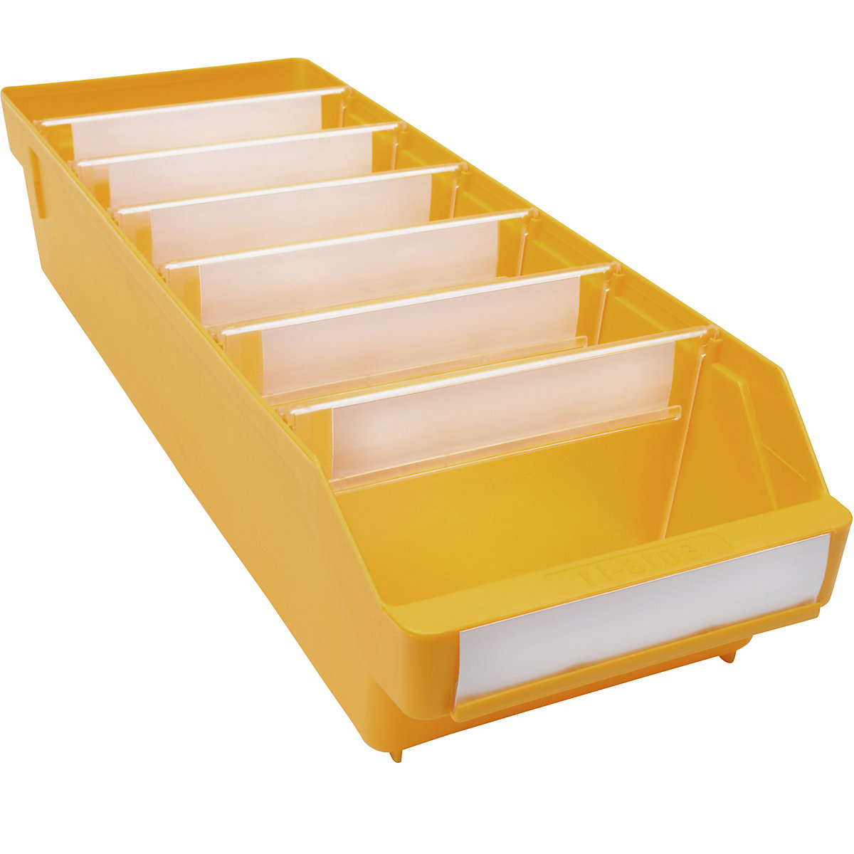 Caixa para estante em polipropileno muito resistente – STEMO, amarelo, CxLxA 500 x 180 x 110 mm, embalagem com 20 unidades-0