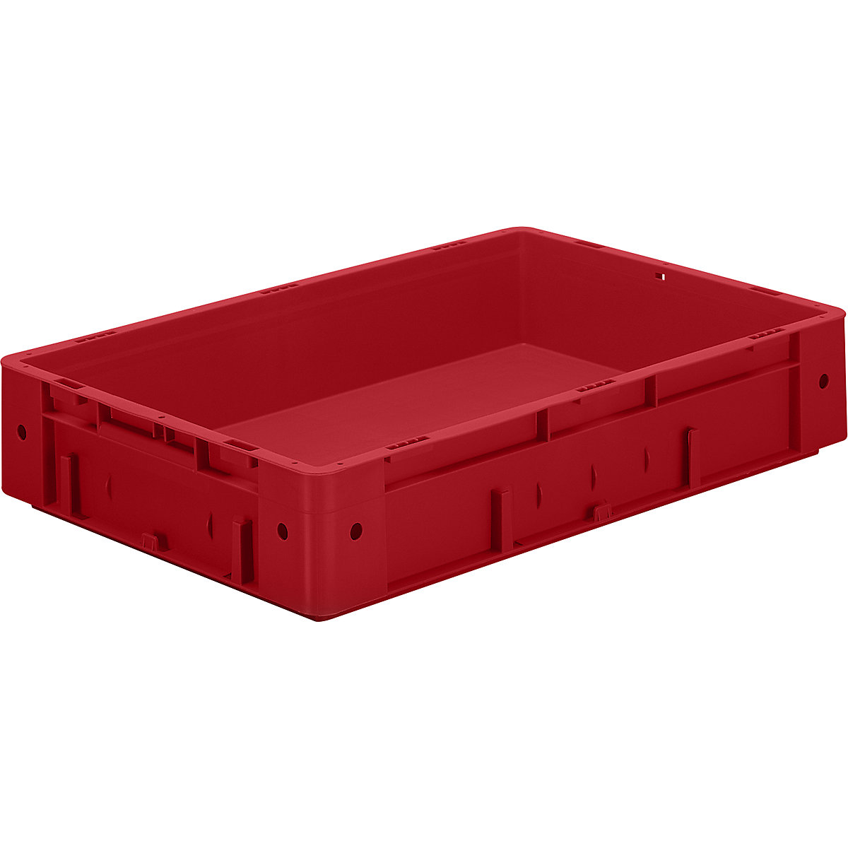 Recipiente Euro para cargas pesadas, polipropileno, volume 20 l, CxLxA 600 x 400 x 120 mm, paredes fechadas, fundo fechado, vermelho, UE 2 unid.-0