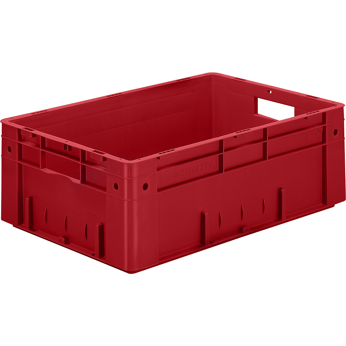 Recipiente Euro para cargas pesadas, polipropileno, volume 38 l, CxLxA 600 x 400 x 210 mm, paredes fechadas, fundo fechado, vermelho, UE 2 unid.-0