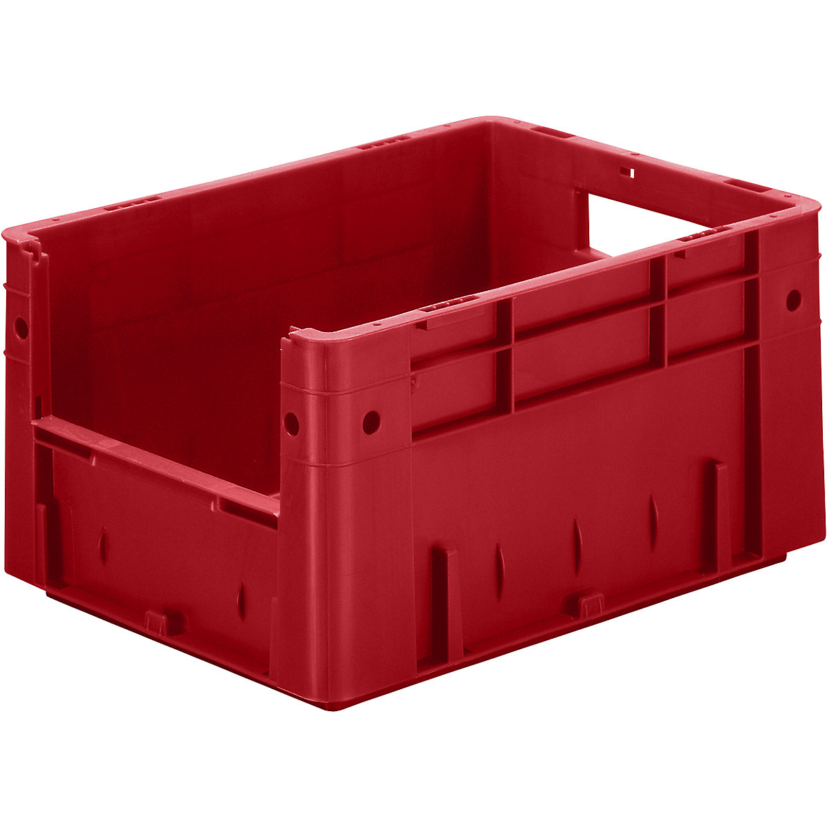 Recipiente empilhável Euro com encaixe, capacidade 17,5 l, CxLxA 400 x 300 x 210 mm, embalagem de 4 unid., vermelho-0