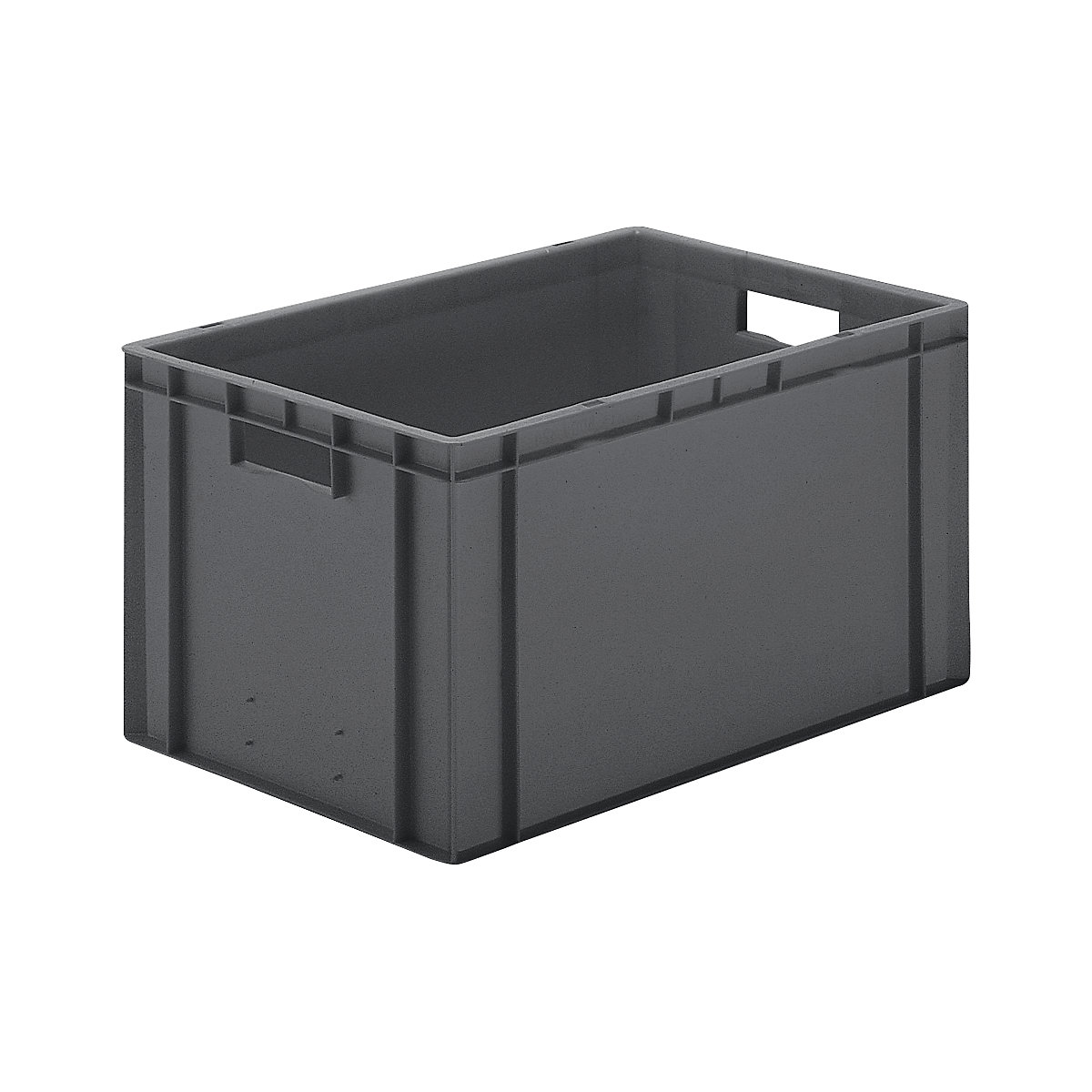 Recipiente empilhável em formato Euro, paredes e fundo fechados, CxLxA 600 x 400 x 320 mm, cinzento, embalagem de 5 unid.-0