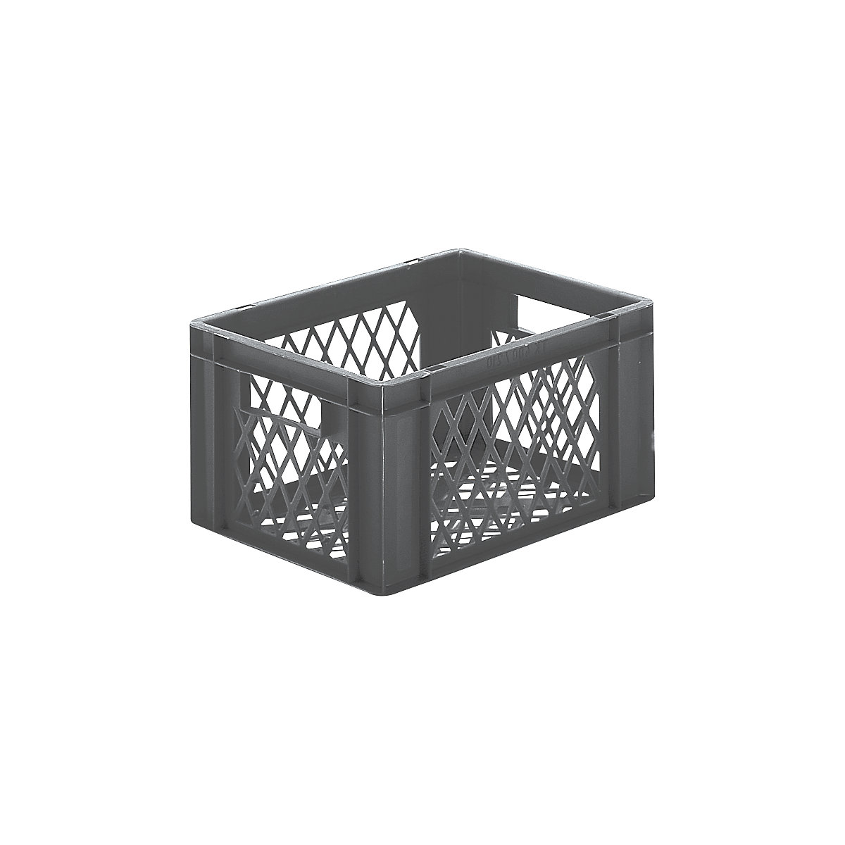 Recipiente empilhável em formato Euro, paredes e fundo perfurados, CxLxA 400 x 300 x 210 mm, cinzento, embalagem de 5 unid.-0