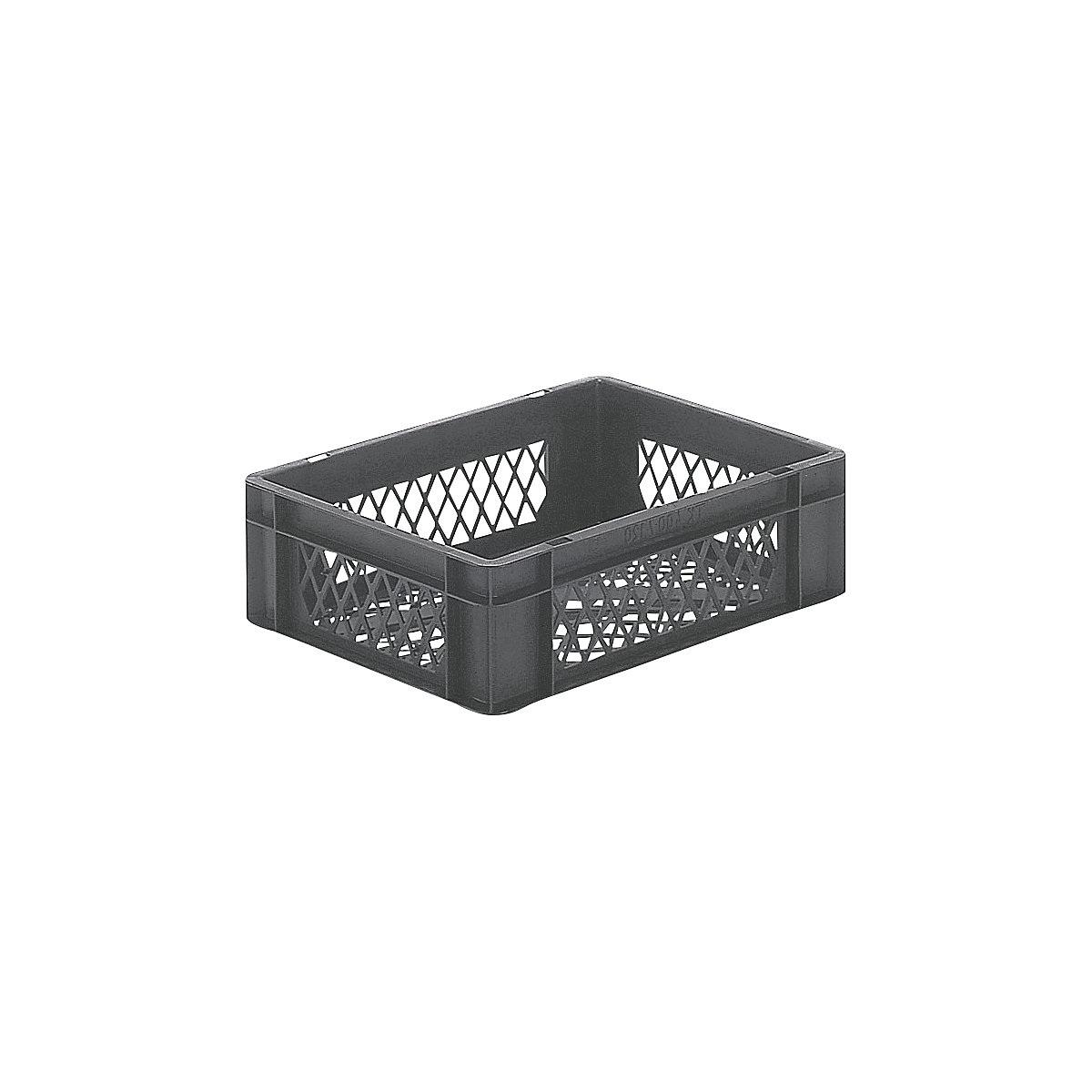 Recipiente empilhável em formato Euro, paredes e fundo perfurados, CxLxA 400 x 300 x 120 mm, cinzento, embalagem de 5 unid.-0