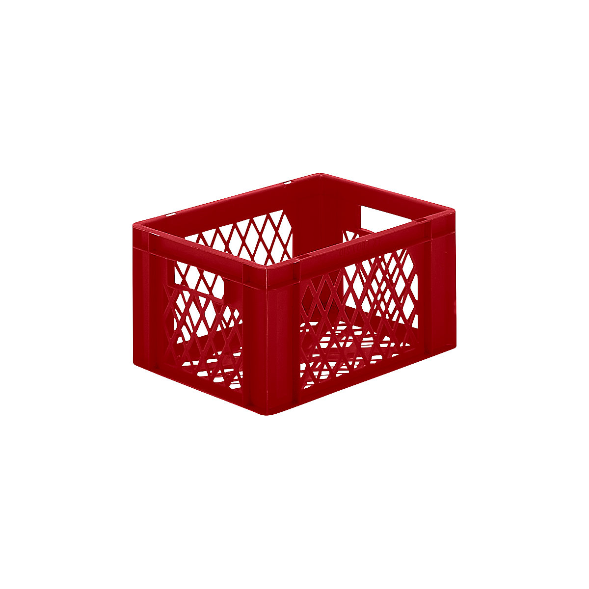 Recipiente empilhável em formato Euro, paredes e fundo perfurados, CxLxA 400 x 300 x 210 mm, vermelho, embalagem de 5 unid.-0