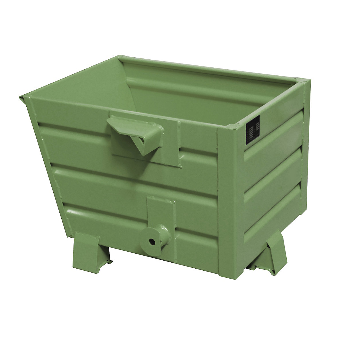 Basculador empilhável – eurokraft pro, volume 0,3 m³, verde reseda RAL 6011-0