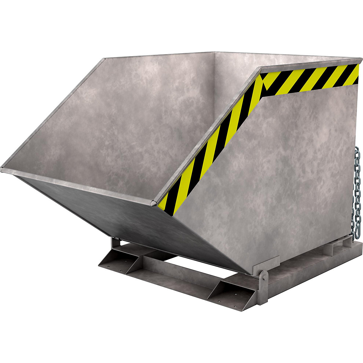 Cavidade de basculação com mecanismo basculante – eurokraft pro, forma de caixa, volume 0,6 m³, galvanizado a fogo conforme EN ISO 1461-0