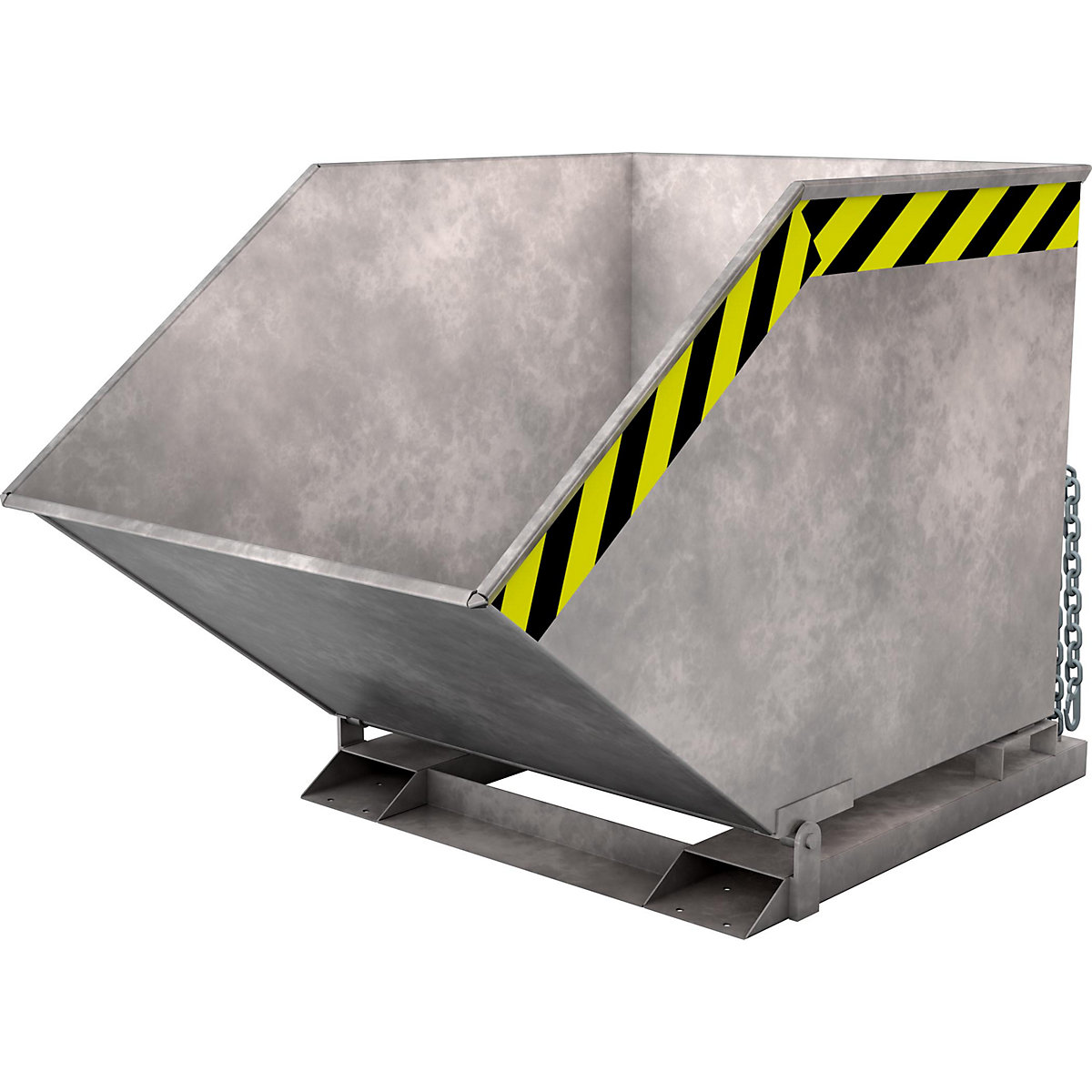 Cavidade de basculação com mecanismo basculante – eurokraft pro, forma de caixa, volume 0,8 m³, galvanizado a fogo conforme EN ISO 1461-0