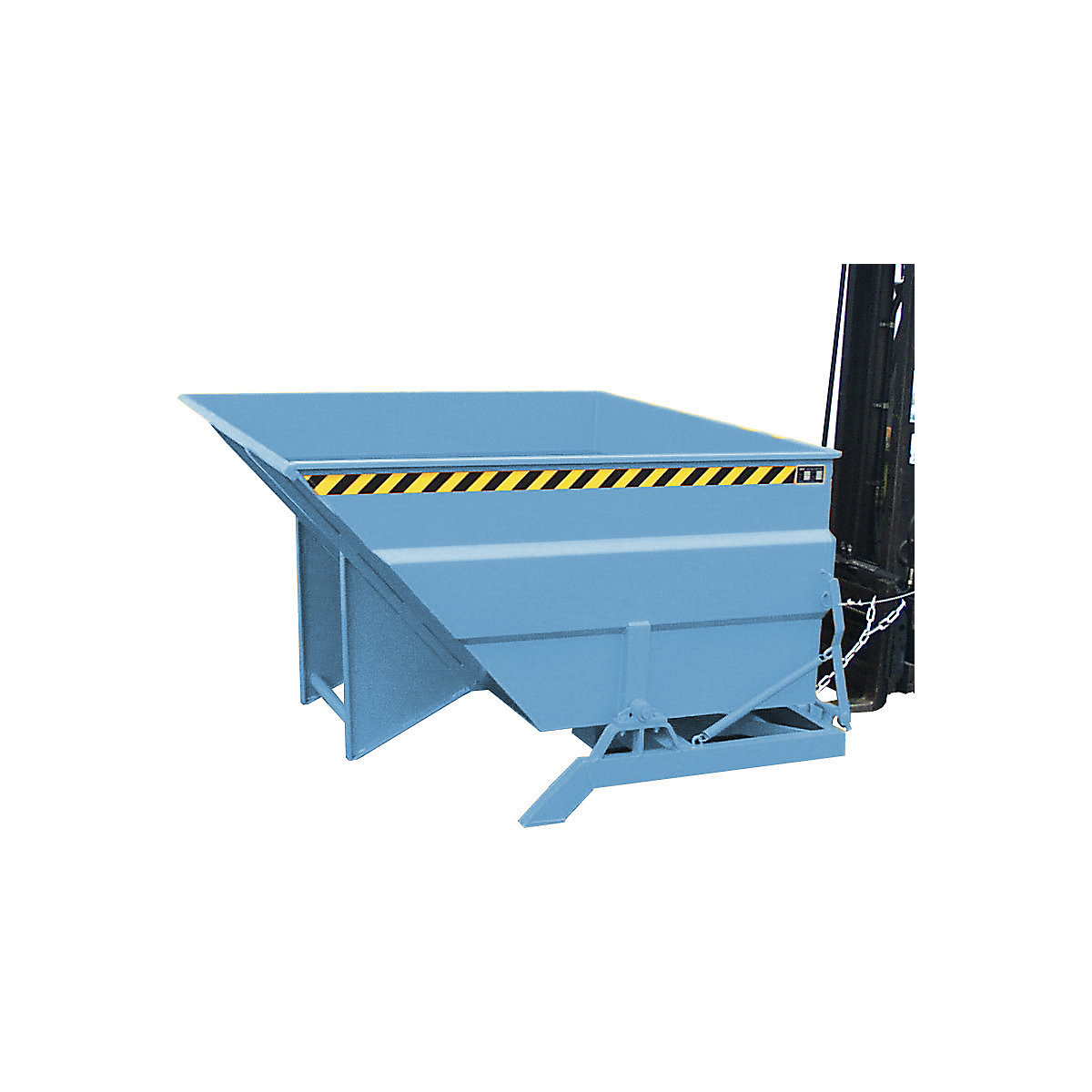 Recipiente basculante XXL com auxiliar de endireitamento – eurokraft pro, volume 2 m³, azul claro-0