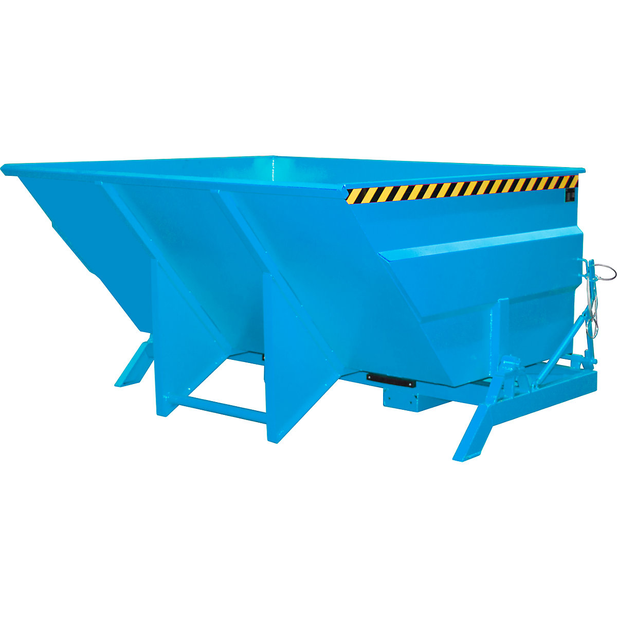 Recipiente basculante XXL com auxiliar de endireitamento – eurokraft pro, volume 3 m³, azul claro-0