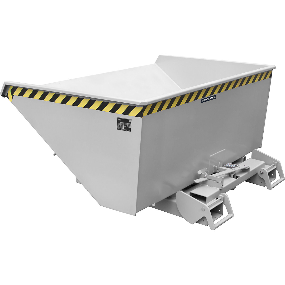 Recipiente basculante automático – eurokraft pro, volume 0,9 m³, galvanizado-0