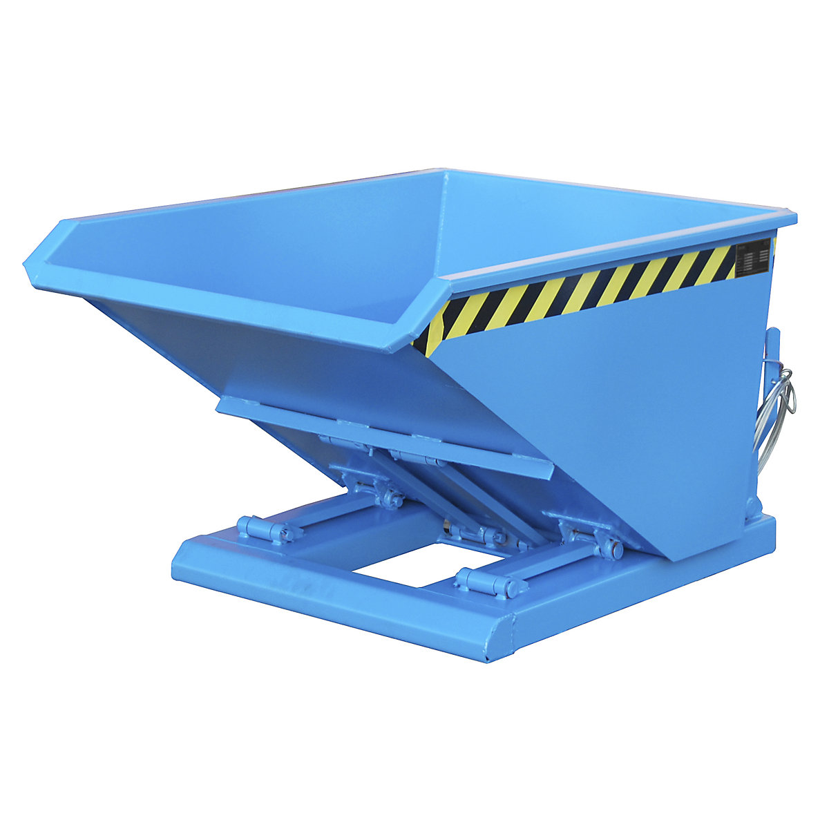 Recipiente basculante, forma de construção extremamente baixa, sem chassi – eurokraft pro, volume 0,3 m³, azul claro-0