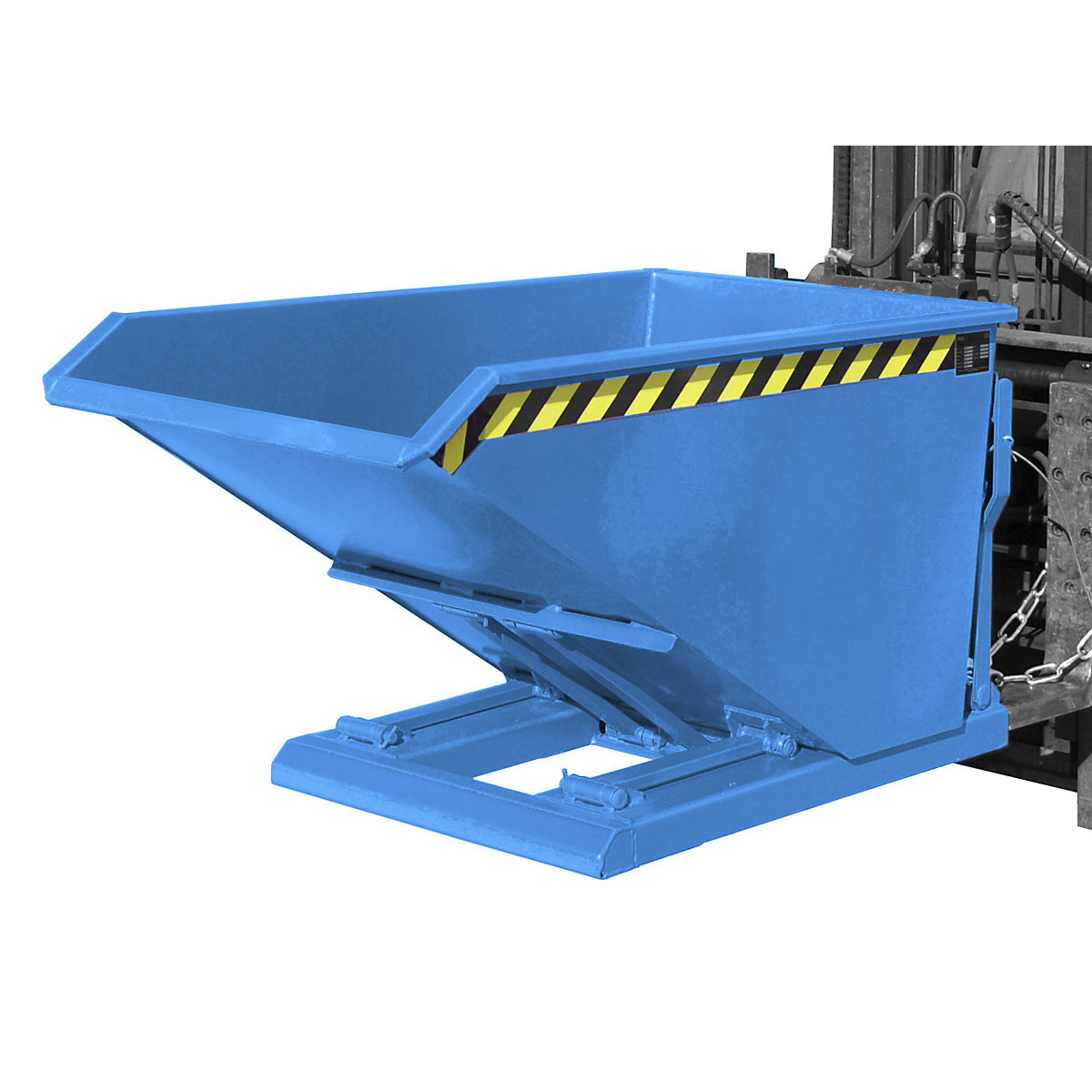 Recipiente basculante, forma de construção extremamente baixa, sem chassi – eurokraft pro, volume 0,5 m³, azul claro-0