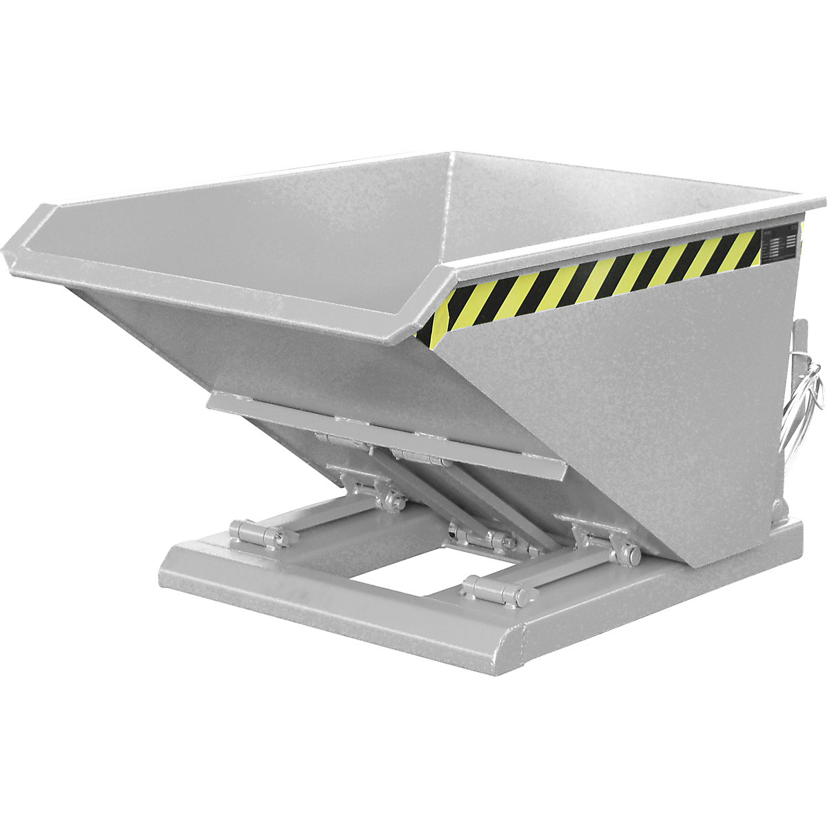 Recipiente basculante, forma de construção extremamente baixa, sem chassi – eurokraft pro, volume 0,3 m³, galvanizado a fogo-0