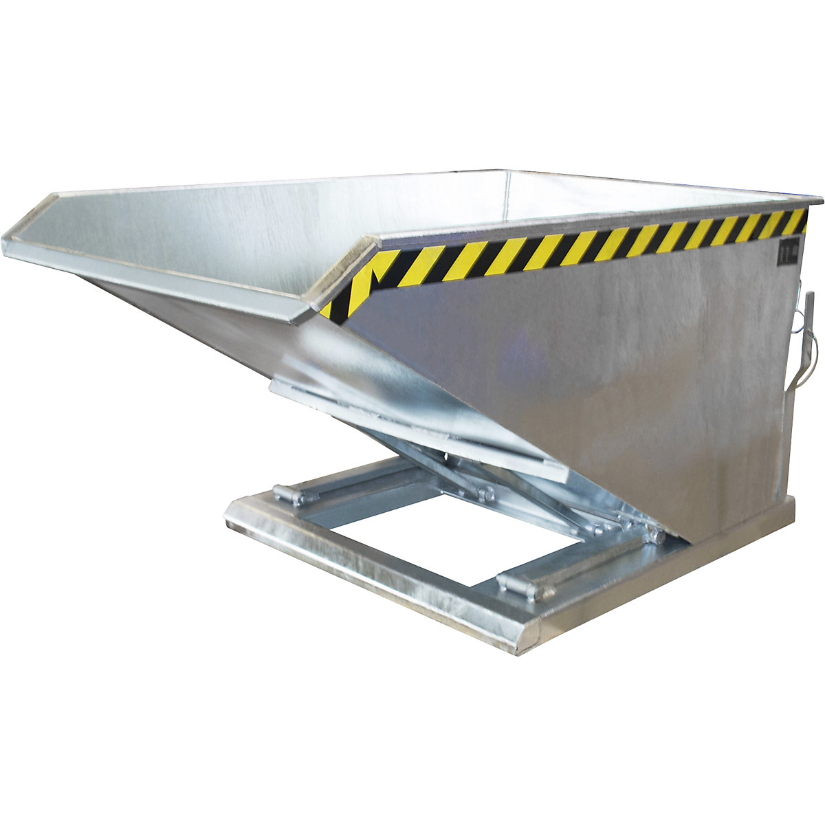 Recipiente basculante, forma de construção extremamente baixa, sem chassi – eurokraft pro, volume 0,75 m³, galvanizado a fogo-0