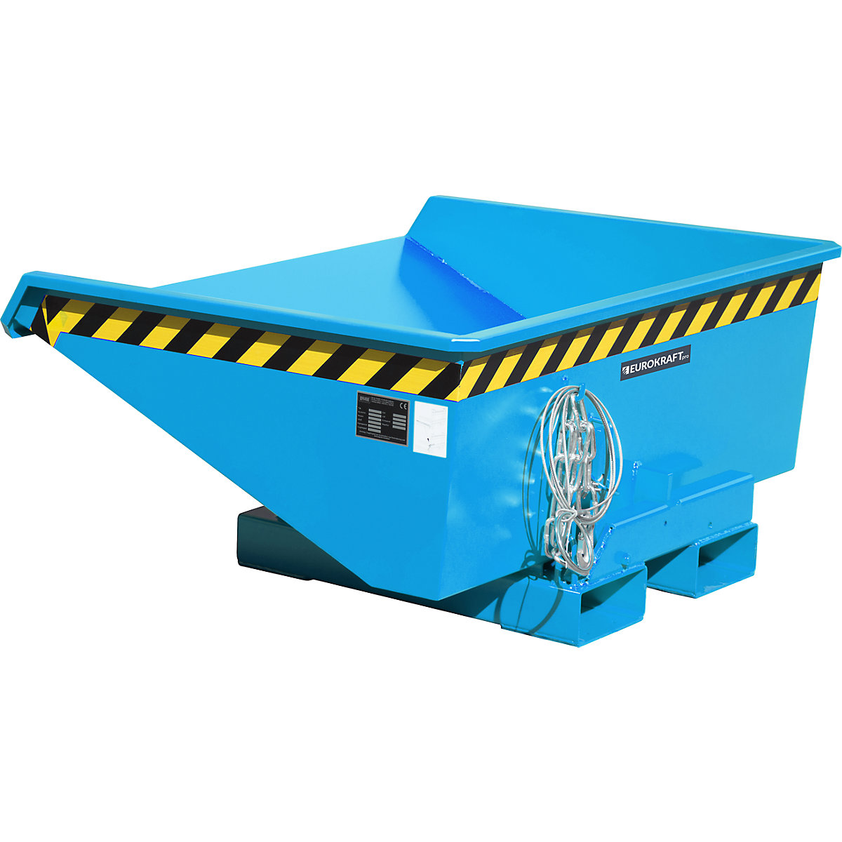 Recipiente basculante incl. mecanismo de movimentação – eurokraft pro, volume 0,225 m³, CxLxA 960 x 925 x 540 mm, azul-0