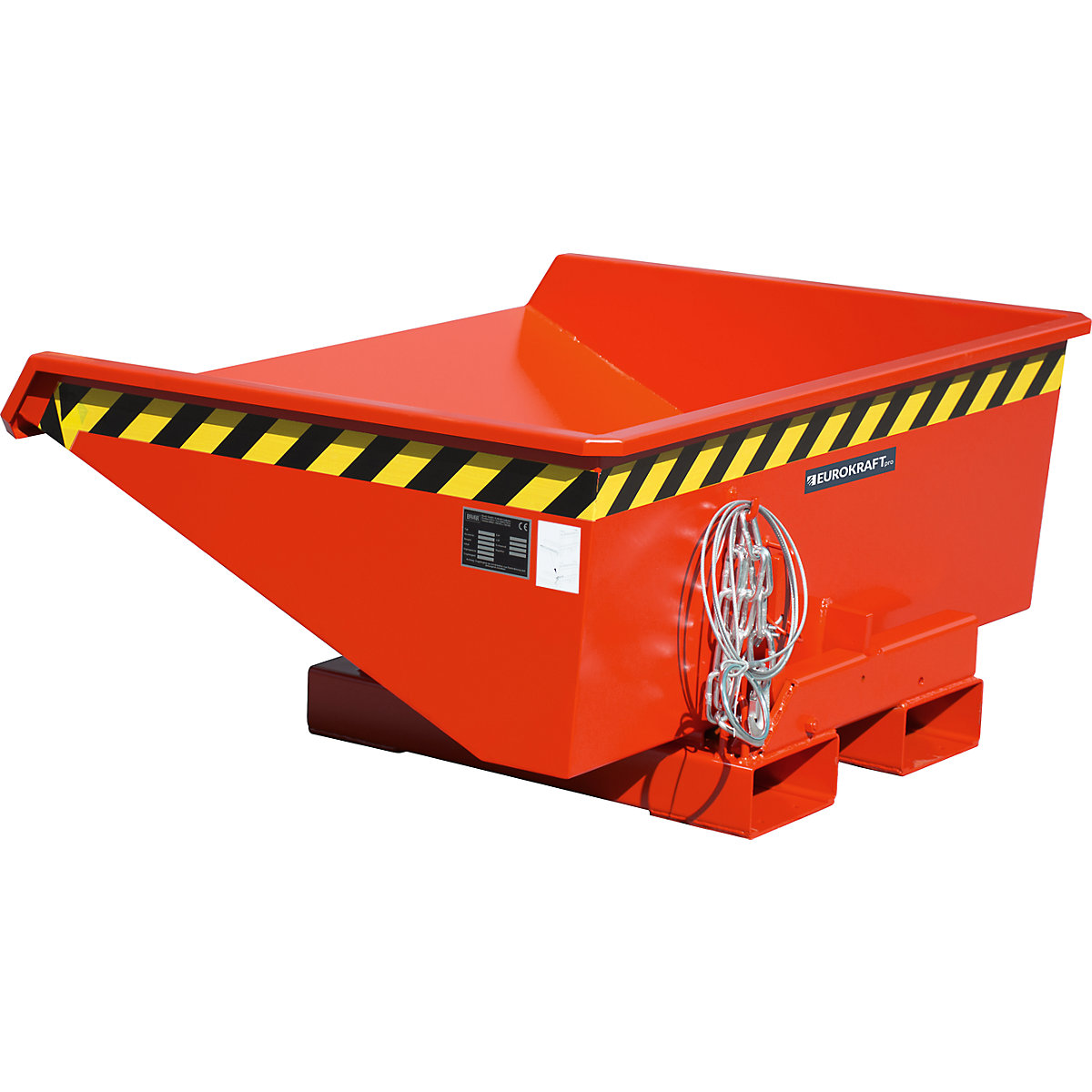 Recipiente basculante incl. mecanismo de movimentação – eurokraft pro, volume 0,225 m³, CxLxA 960 x 925 x 540 mm, vermelho-0