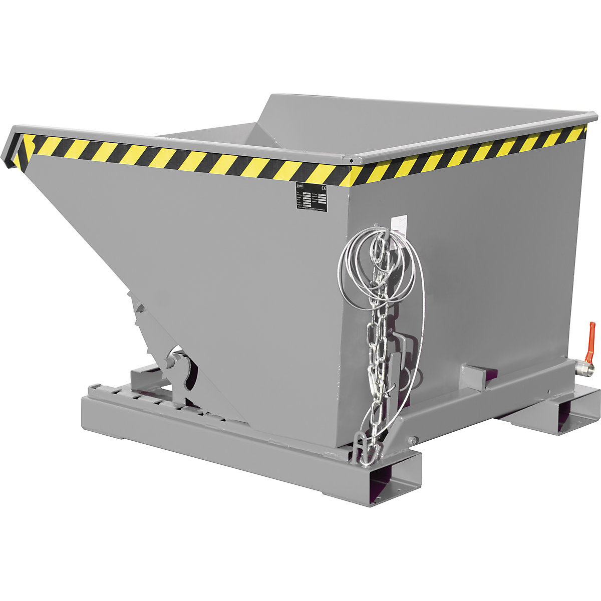 Recipiente para aparas EXPO-E – eurokraft pro, capacidade 0,6 m³, cinzento rato-0