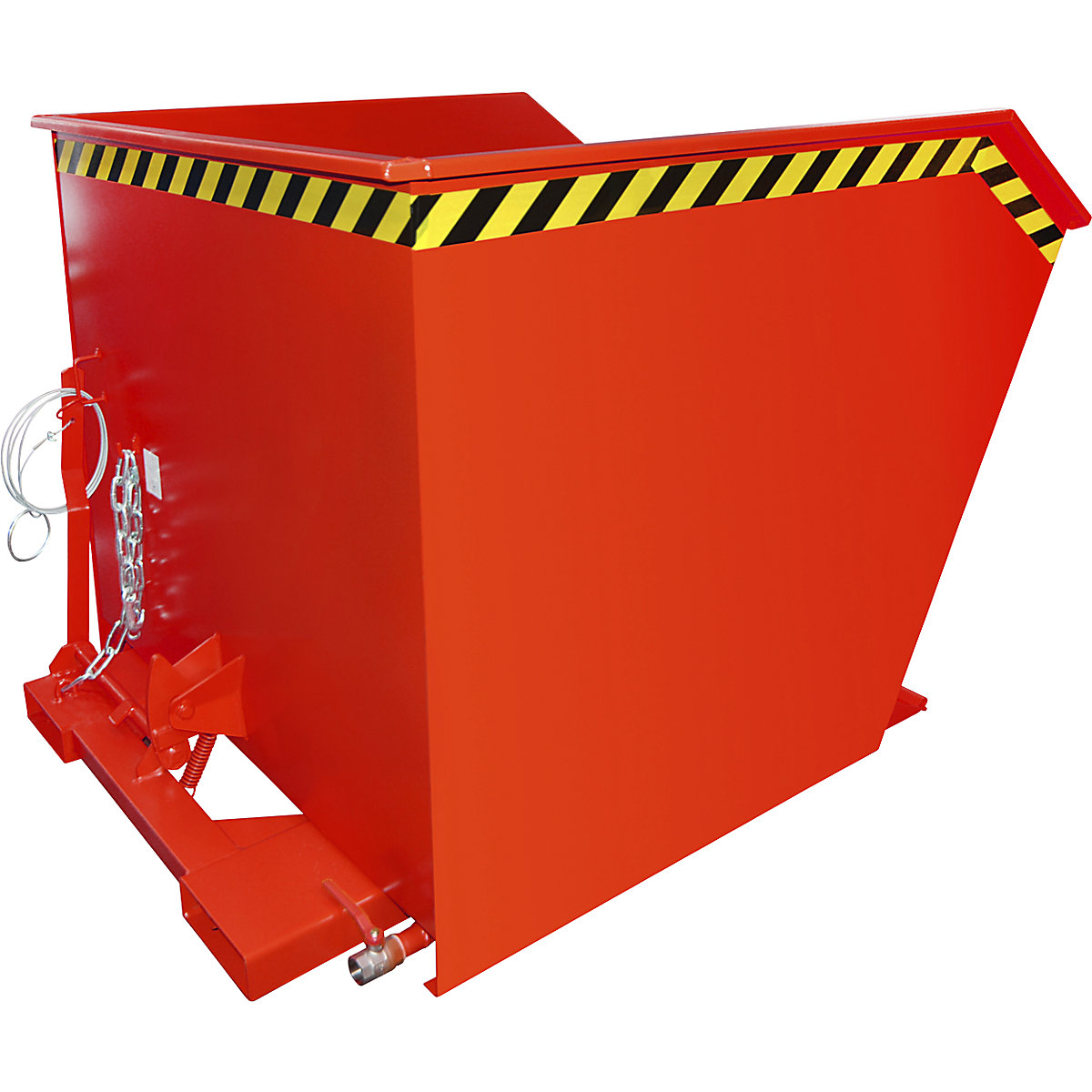 Recipiente para aparas GU-E – eurokraft pro, capacidade 1 m³, vermelho fogo-0