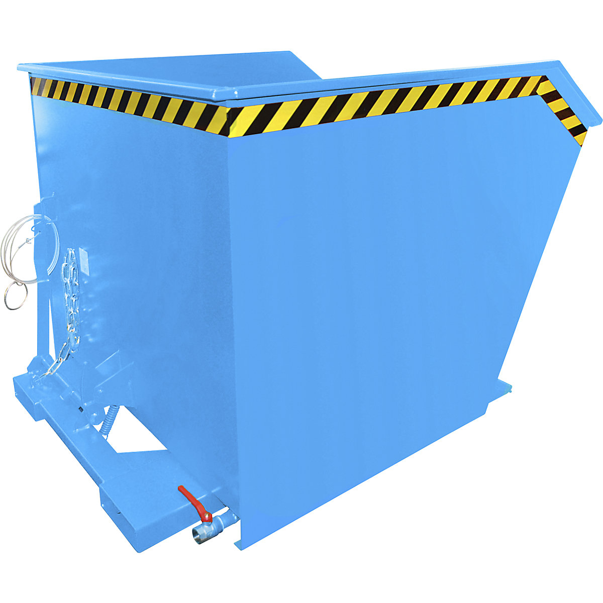 Recipiente para aparas GU-E – eurokraft pro, capacidade 1 m³, azul claro-0
