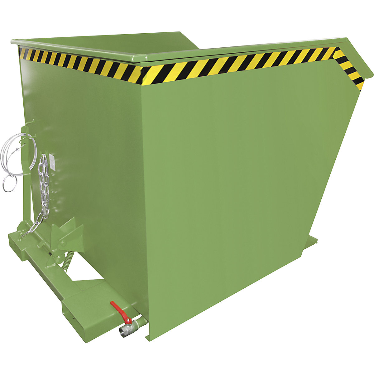 Recipiente para aparas GU-E – eurokraft pro, capacidade 1 m³, verde reseda-0