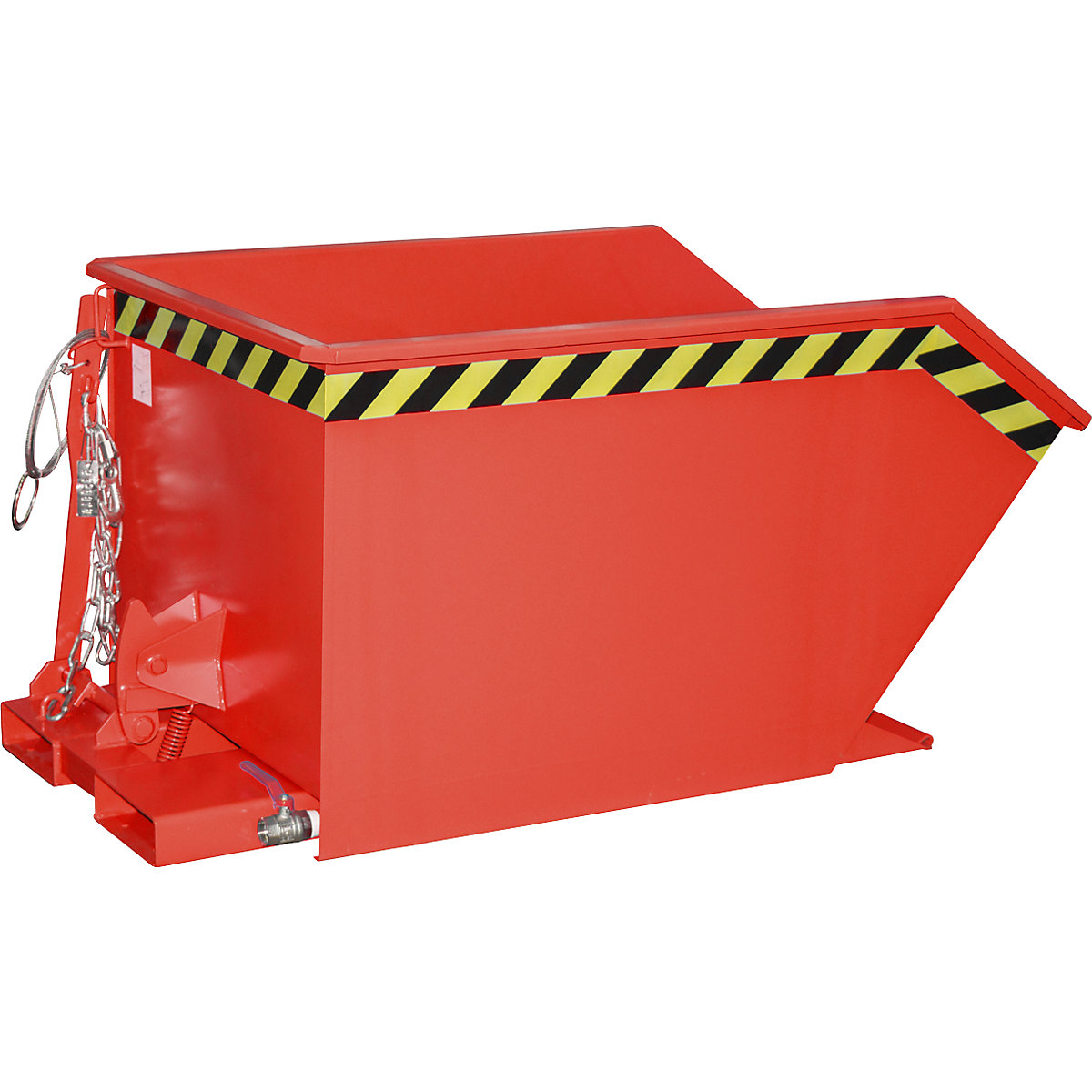 Recipiente para aparas GU-E – eurokraft pro, capacidade 0,5 m³, vermelho fogo-0