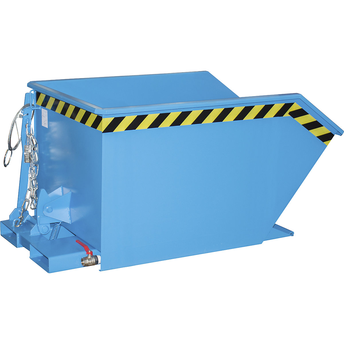 Recipiente para aparas GU-E – eurokraft pro, capacidade 0,5 m³, azul claro-0