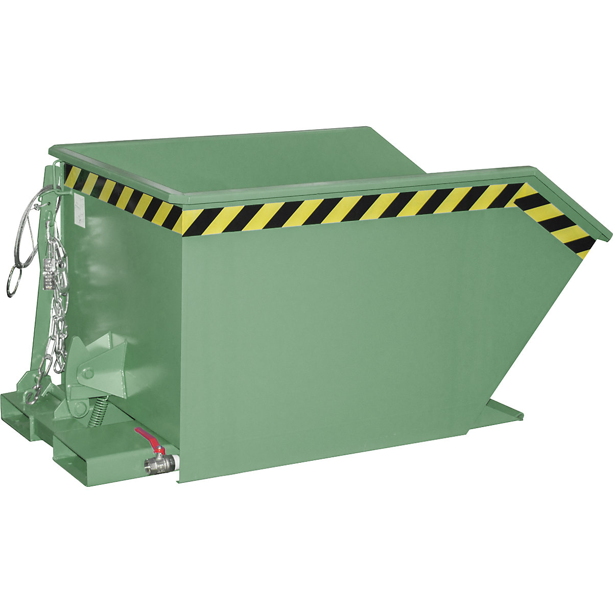 Recipiente para aparas GU-E – eurokraft pro, capacidade 0,5 m³, verde reseda-0