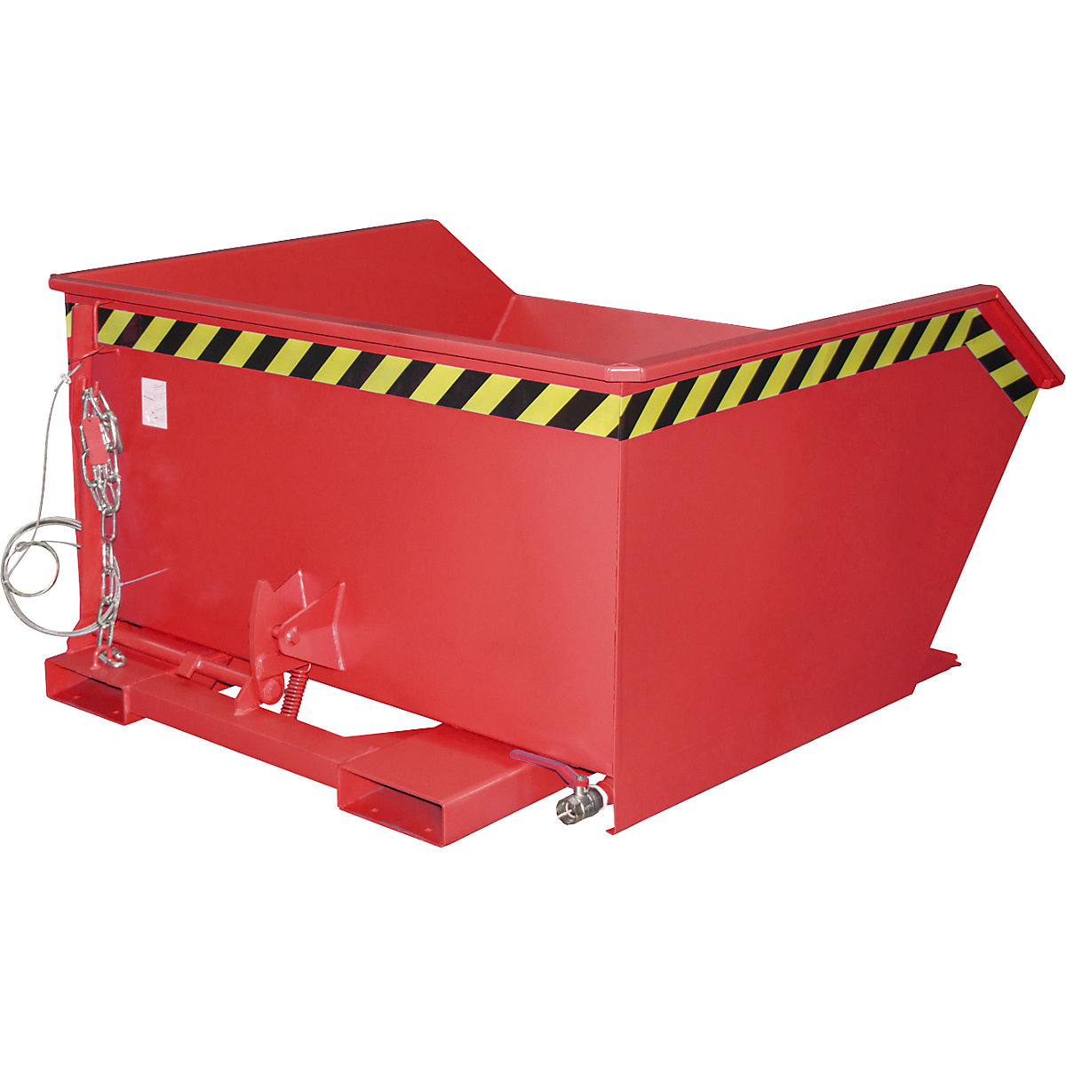 Recipiente para aparas GU-E – eurokraft pro, capacidade 0,75 m³, vermelho fogo-0