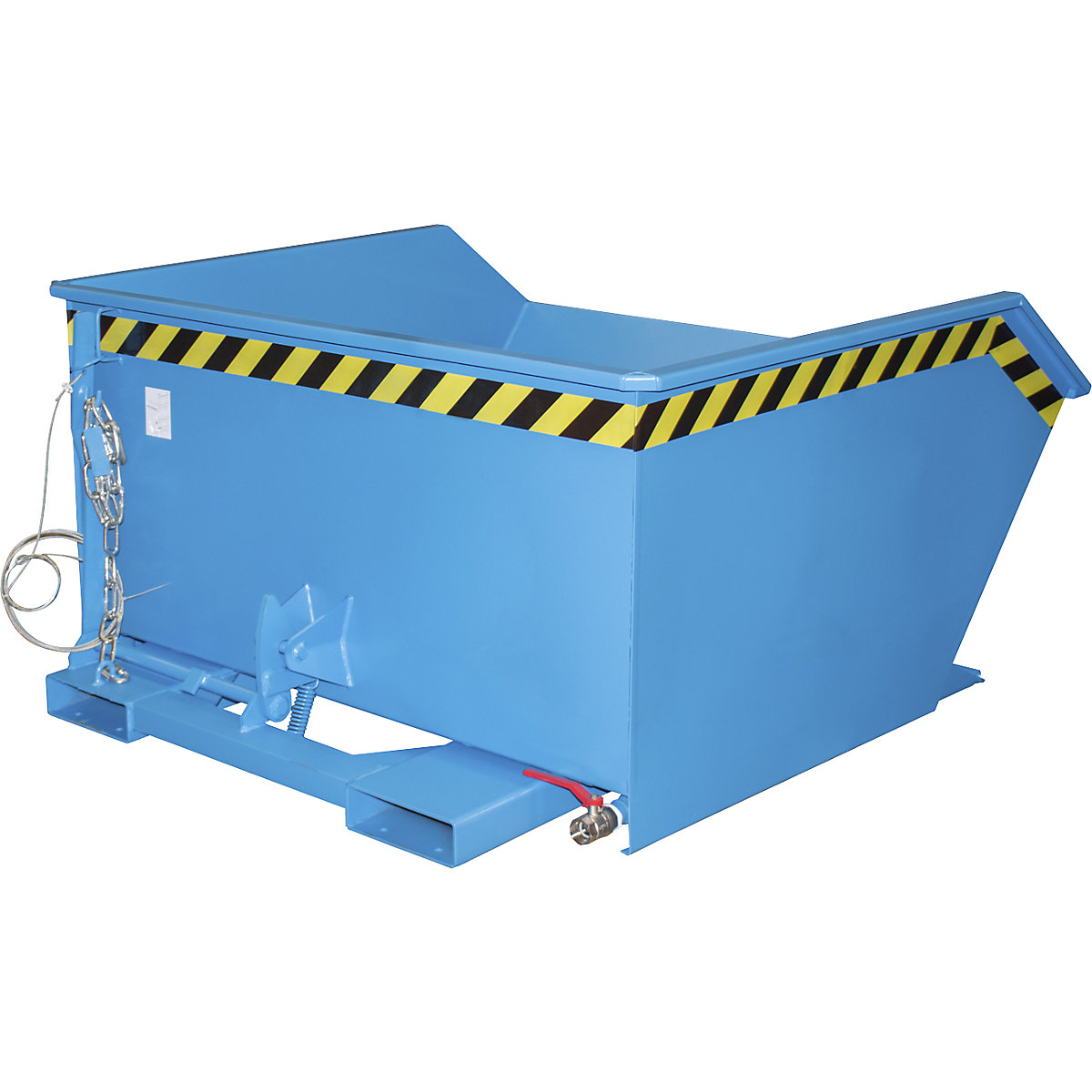 Recipiente para aparas GU-E – eurokraft pro, capacidade 0,75 m³, azul claro-0