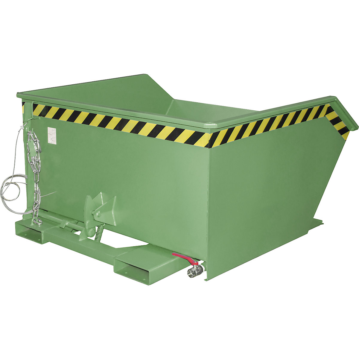 Recipiente para aparas GU-E – eurokraft pro, capacidade 0,75 m³, verde reseda-0