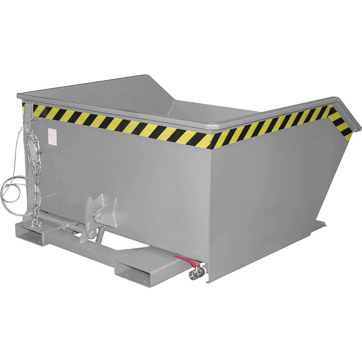 Recipiente para aparas GU-E – eurokraft pro, capacidade 0,75 m³, cinzento rato-0