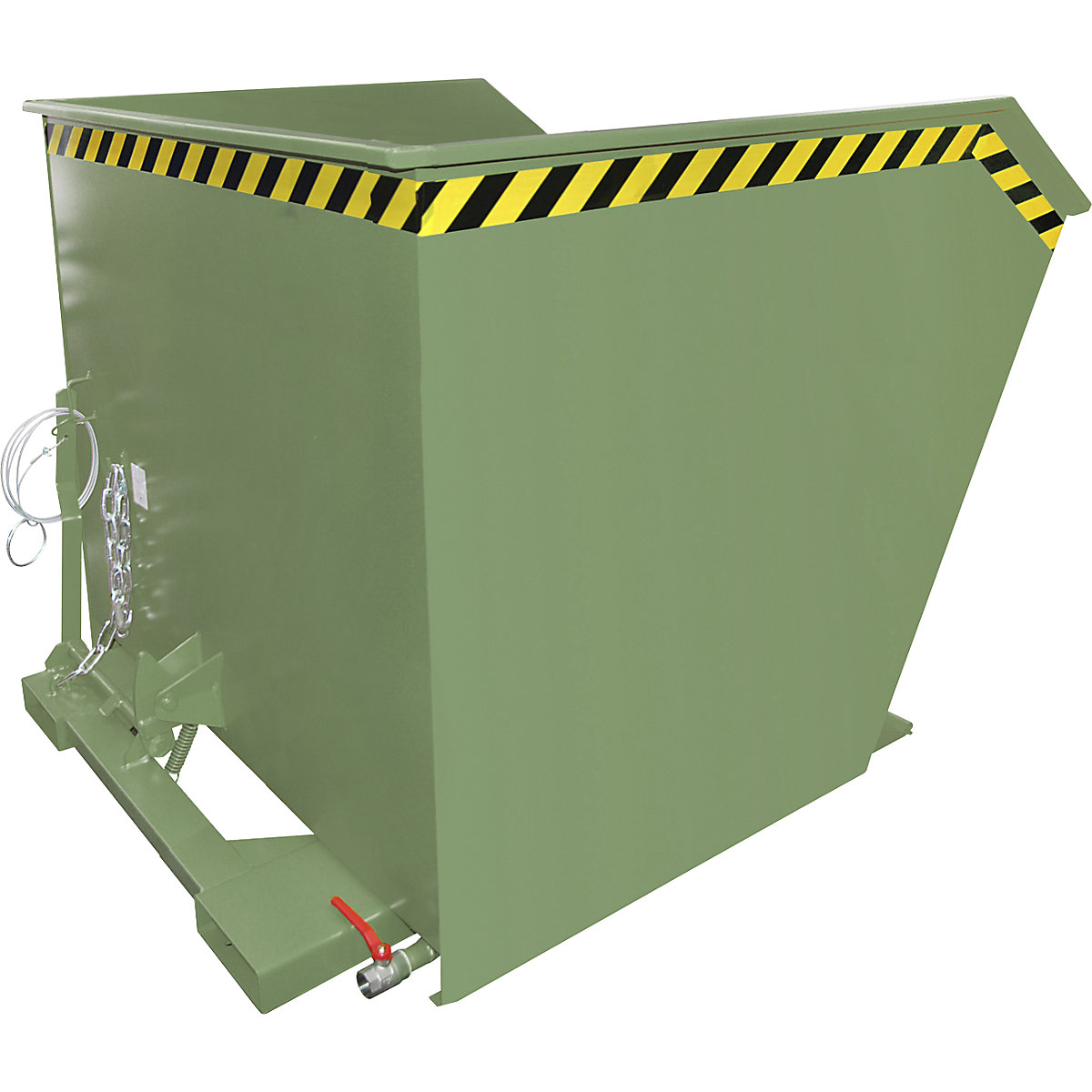 Recipiente para aparas GU-E – eurokraft pro, capacidade 2 m³, verde reseda-0
