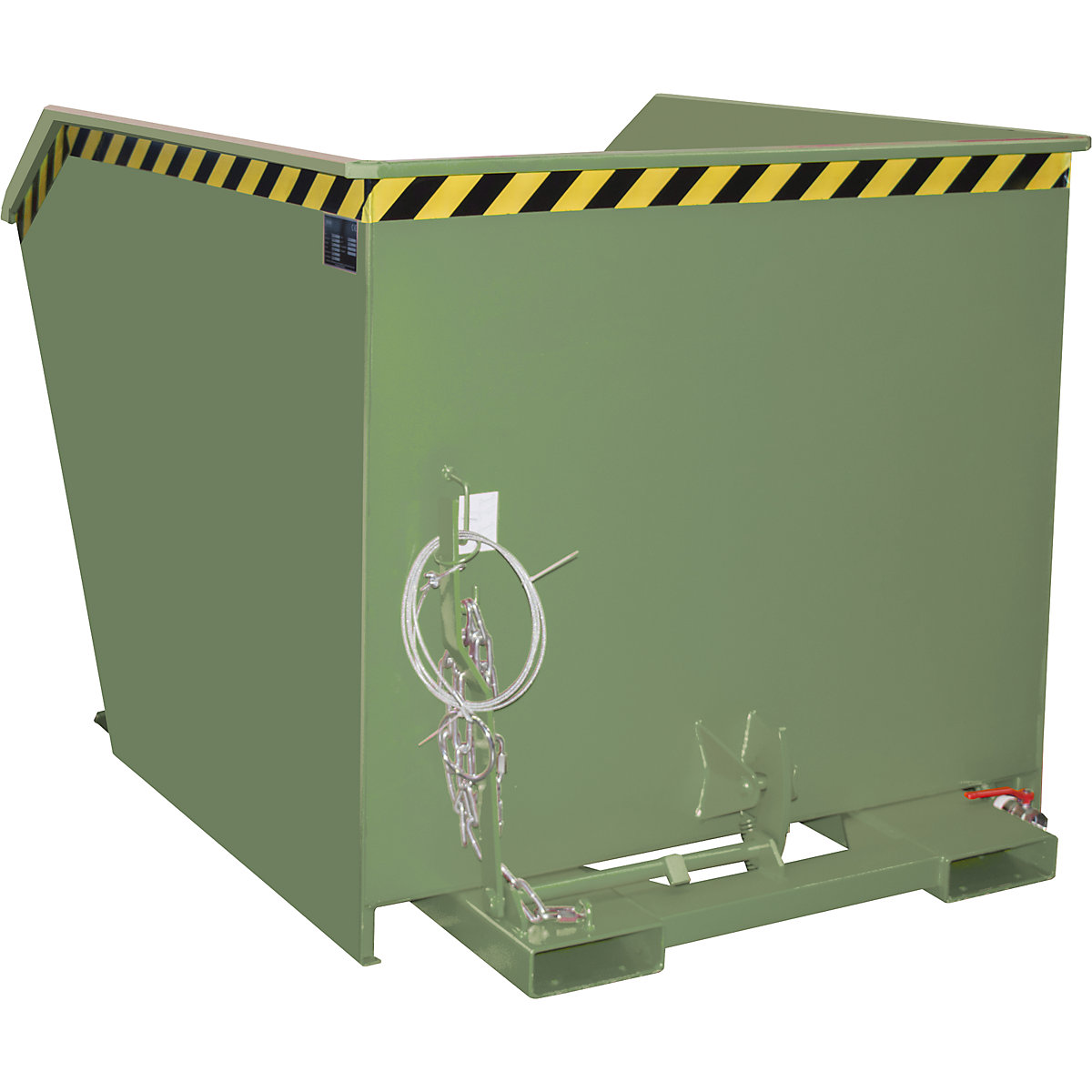 Recipiente para aparas SGU – eurokraft pro, capacidade 1,5 m³, verde reseda-0