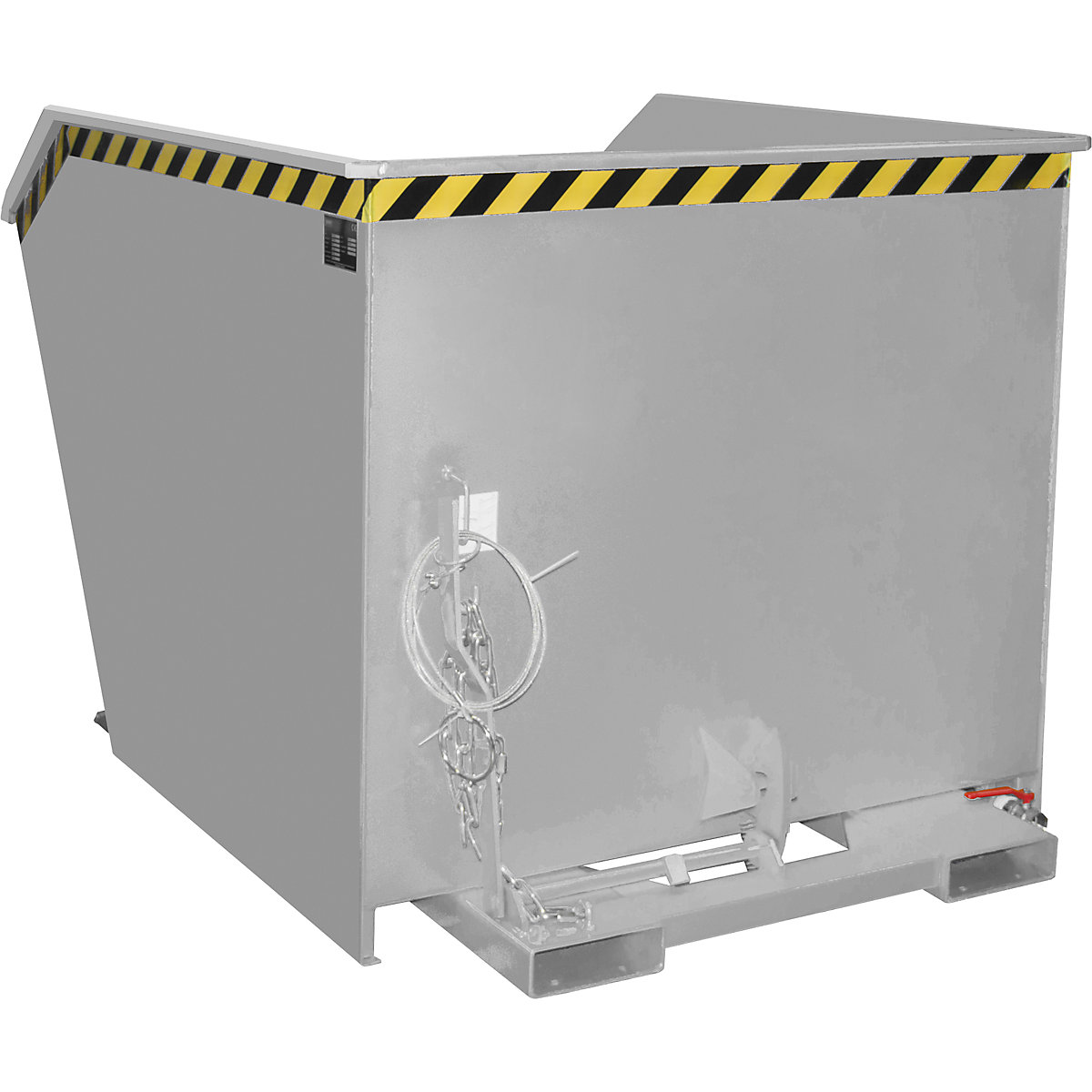 Recipiente para aparas SGU – eurokraft pro, capacidade 1,5 m³, cinzento rato-0